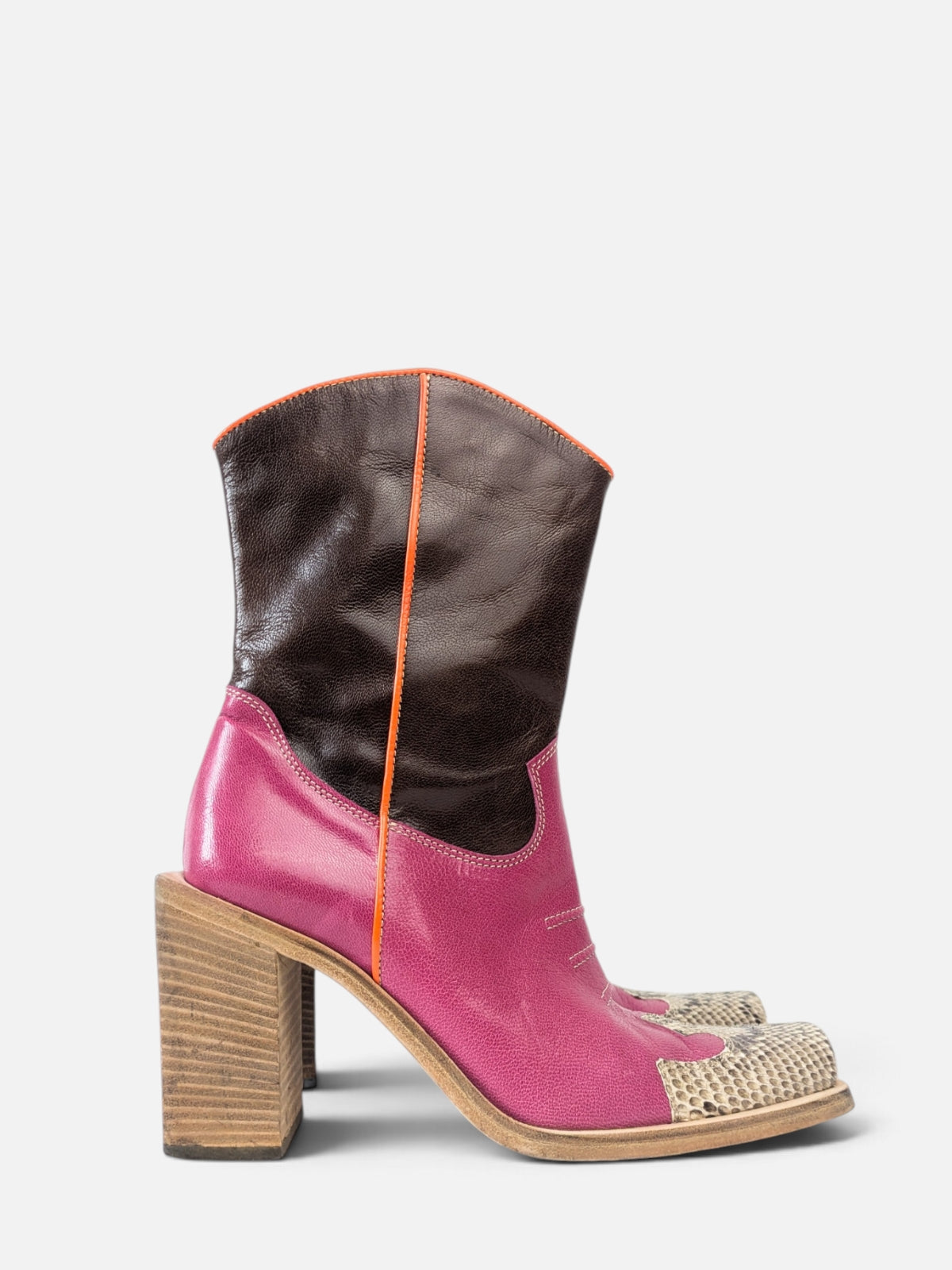 Vintage western leather boots (90s)