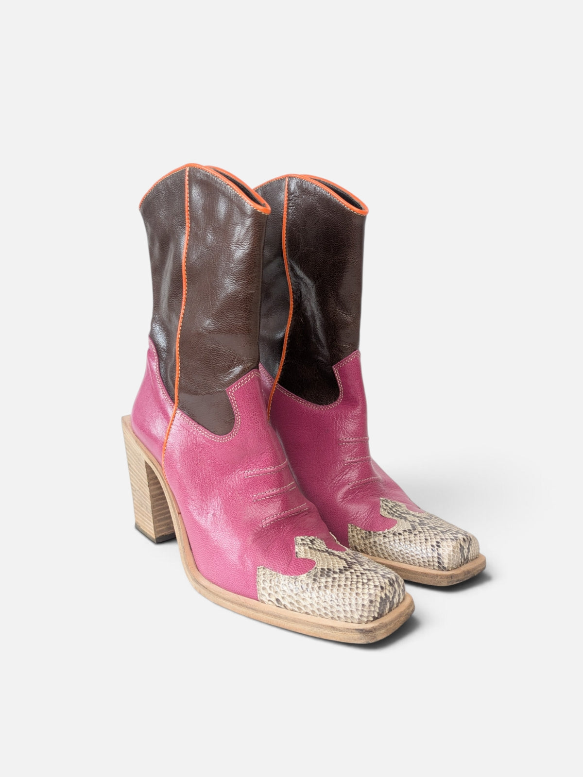 Vintage western leather boots (90s)