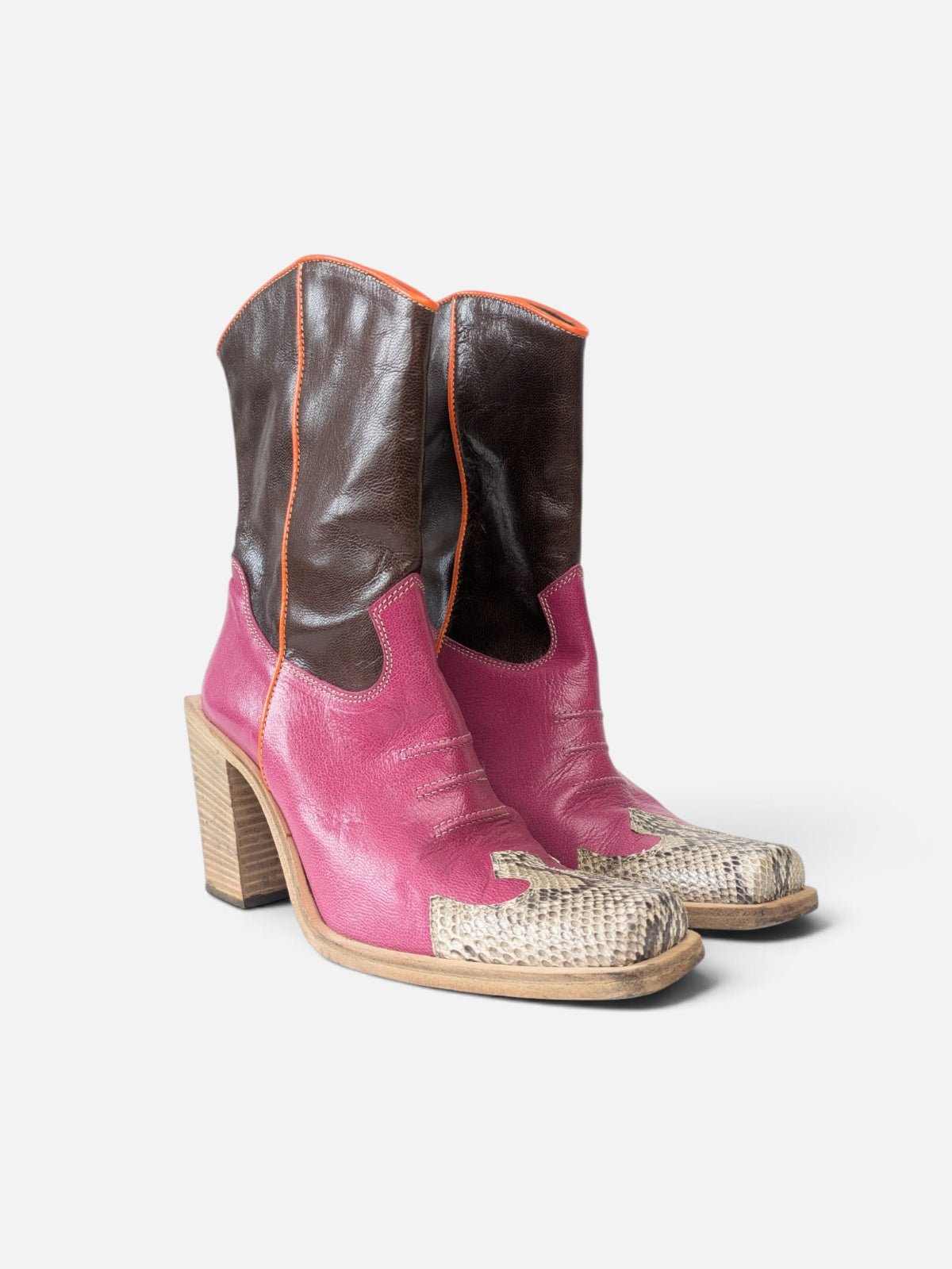 Vintage western leather boots (90s)