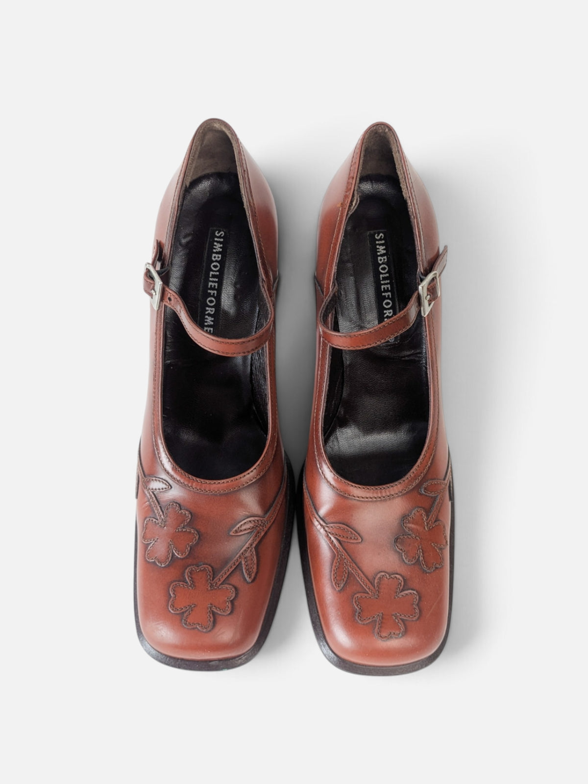 Vintage floral Mary Jane heels (80s)