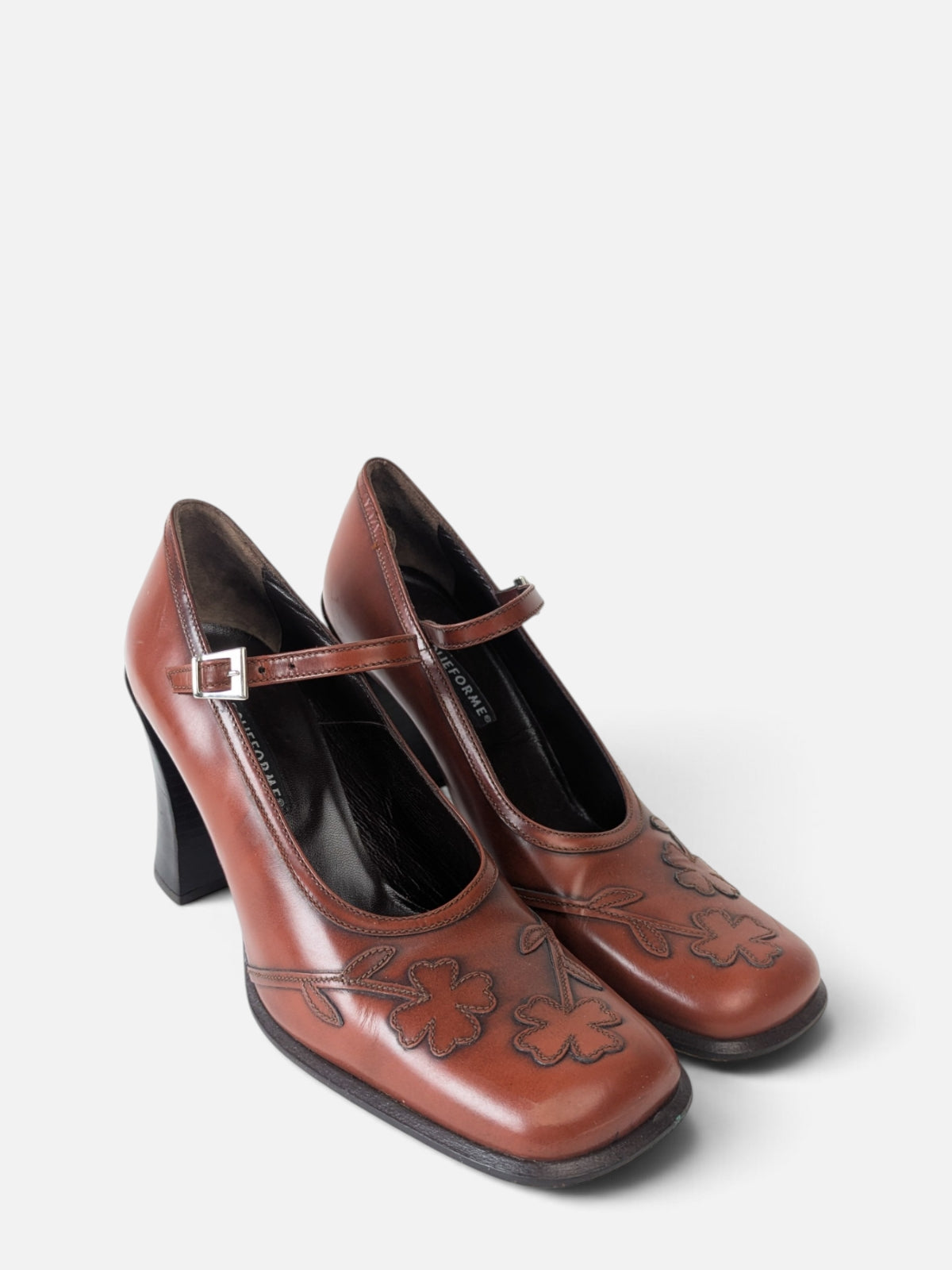 Vintage floral Mary Jane heels (80s)