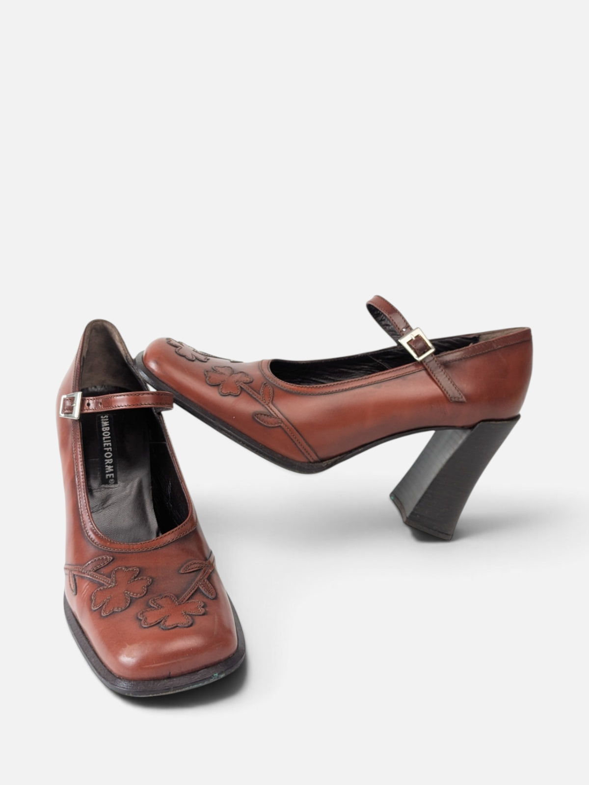 Vintage floral Mary Jane heels (80s)