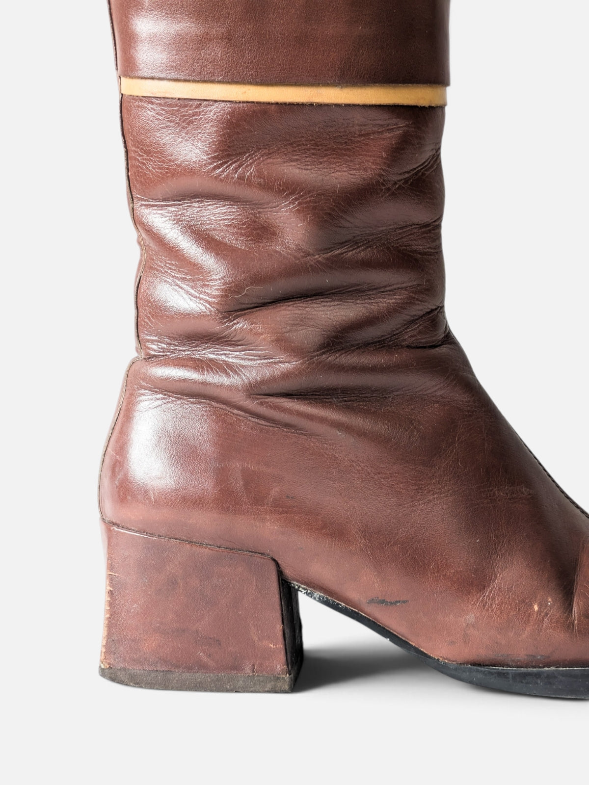 Striped colour-block boots (80s)