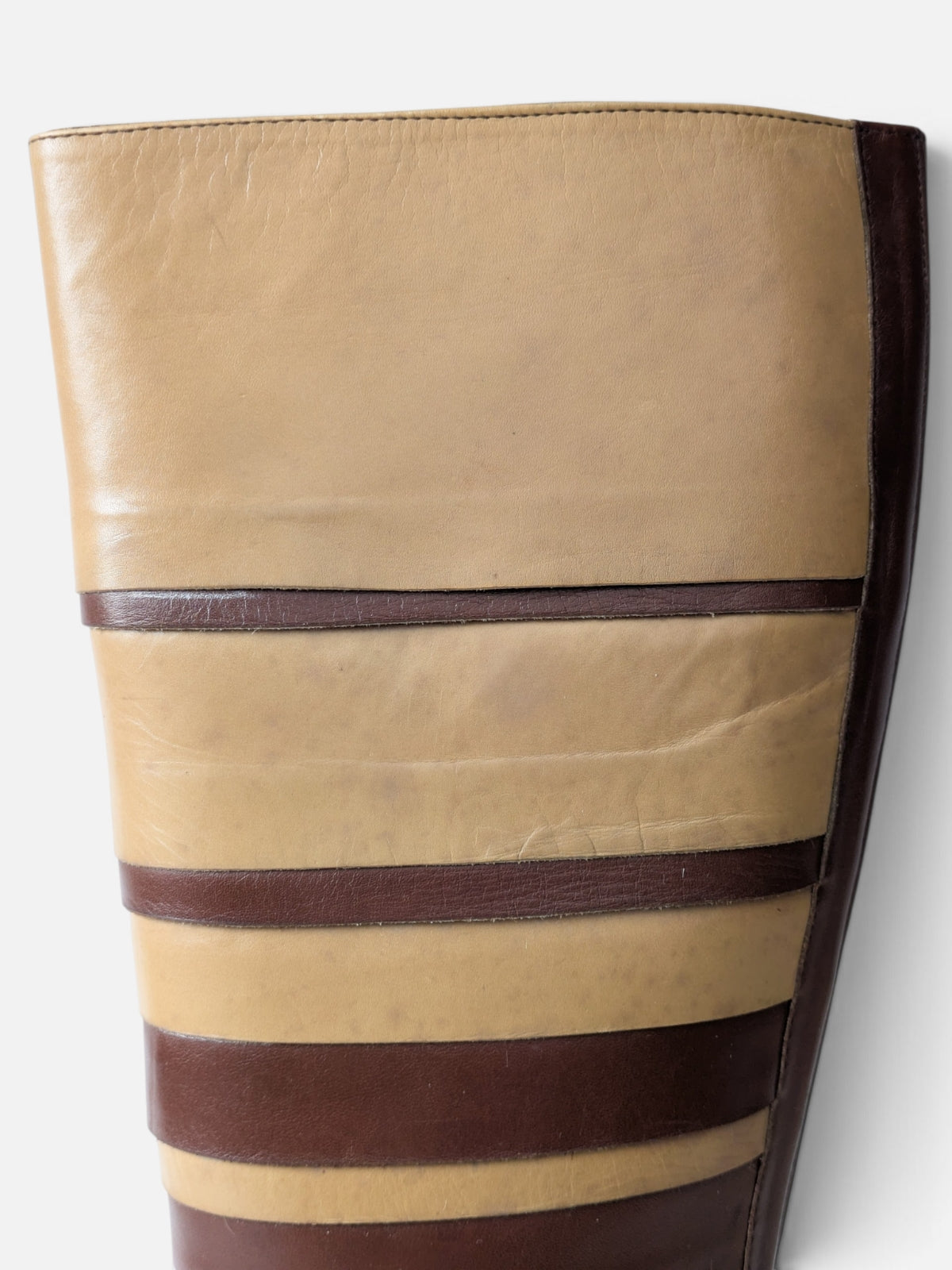 Striped colour-block boots (80s)