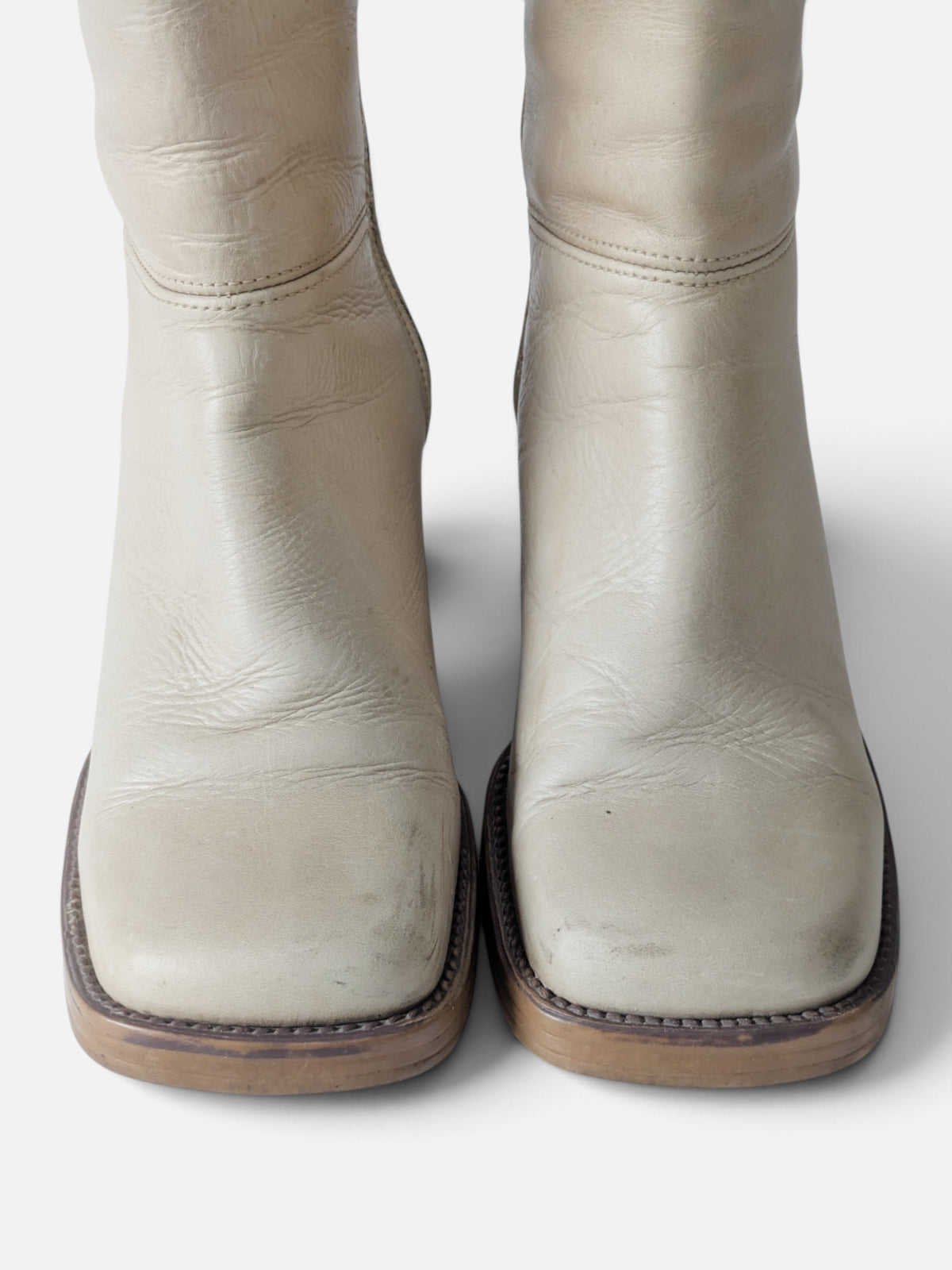 Mustang leather square toe boots (90s)