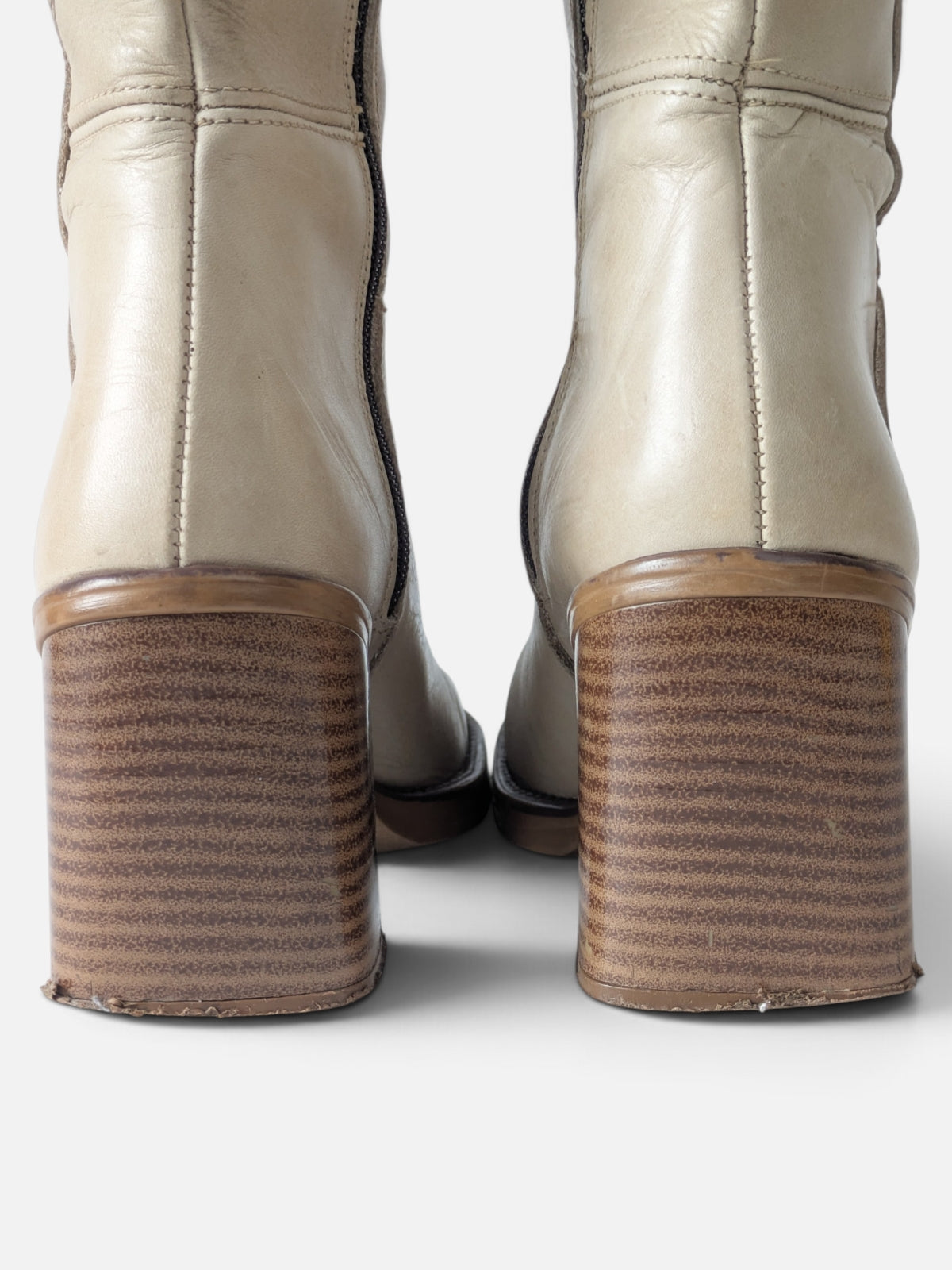 Mustang leather square toe boots (90s)