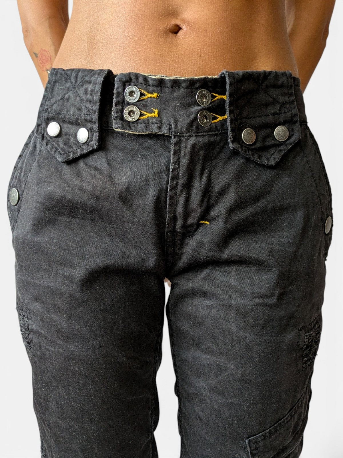 Diesel black cargo capri (2000s)