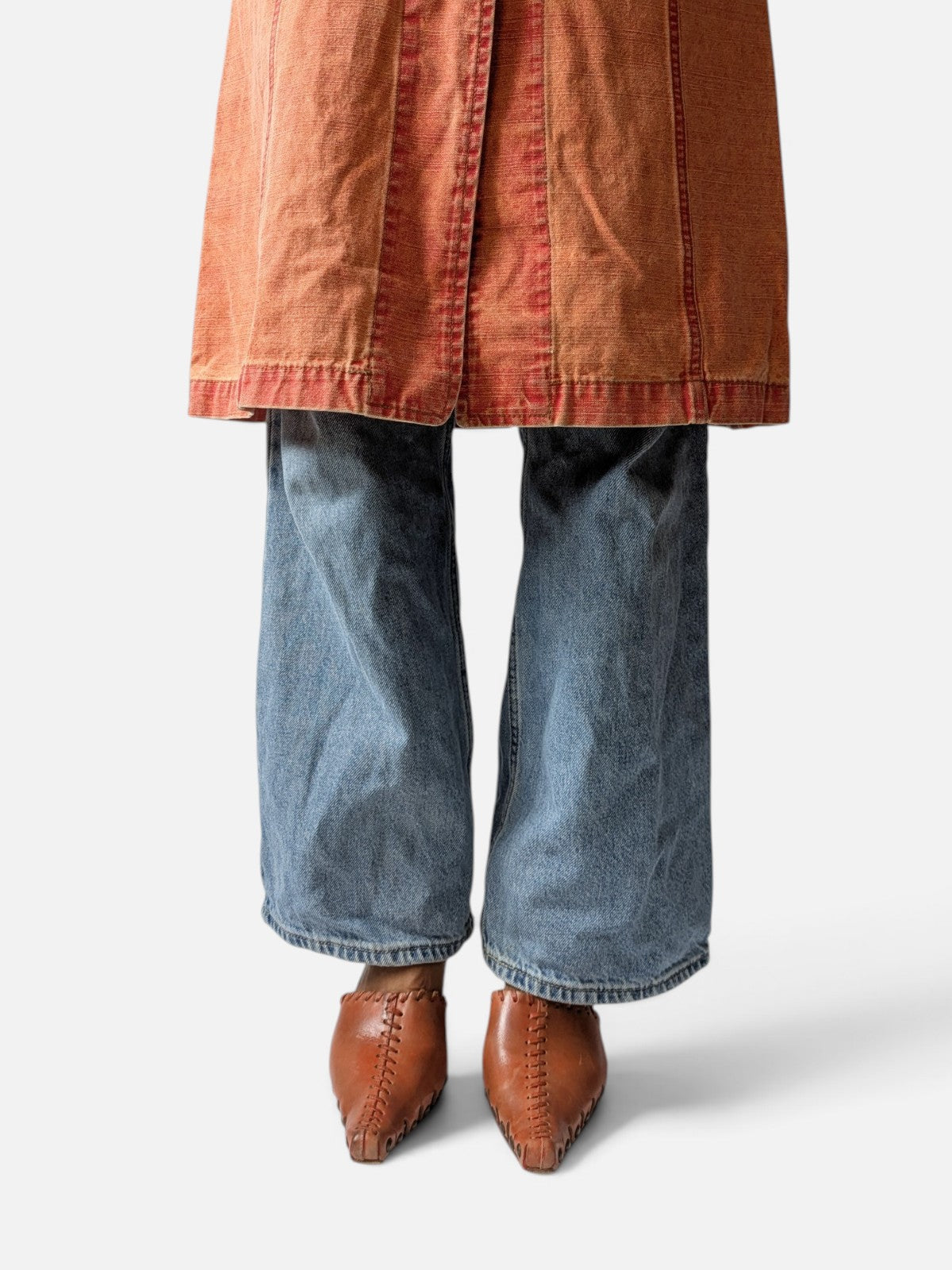 Fluxá leather aladdin clogs mules (2000s)