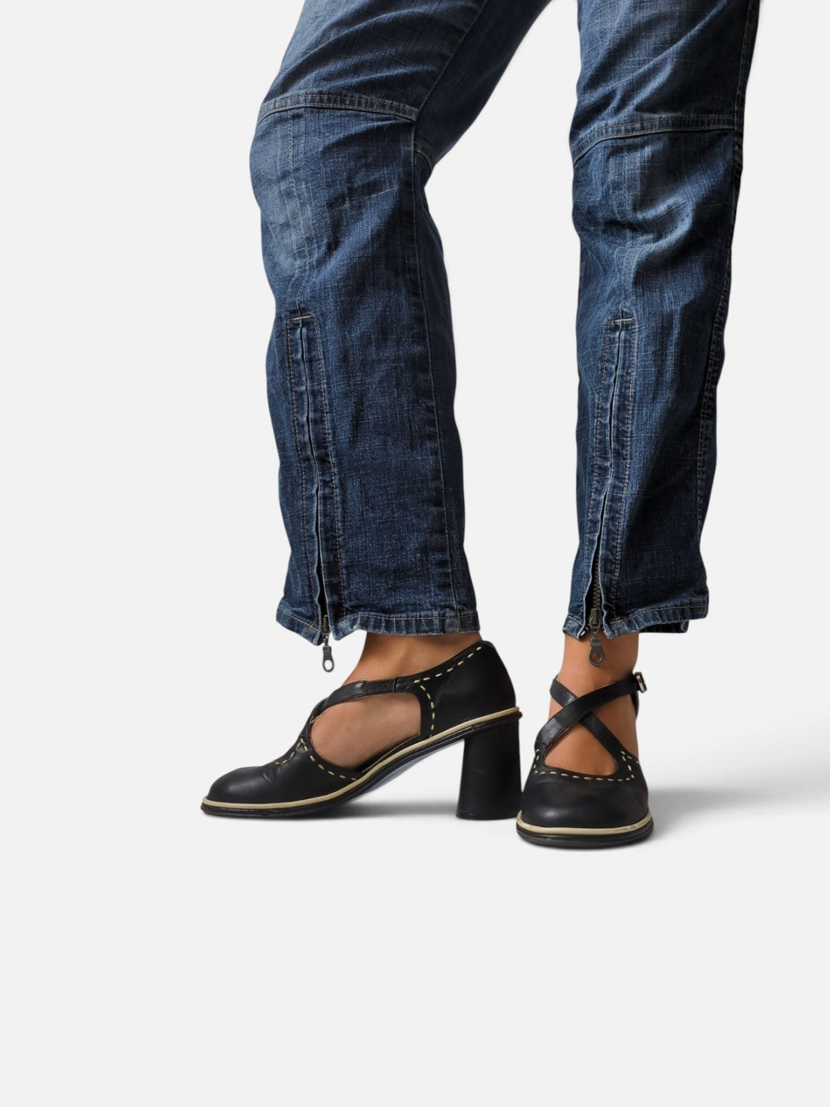 Spiral mary jane black pumps (2000s)