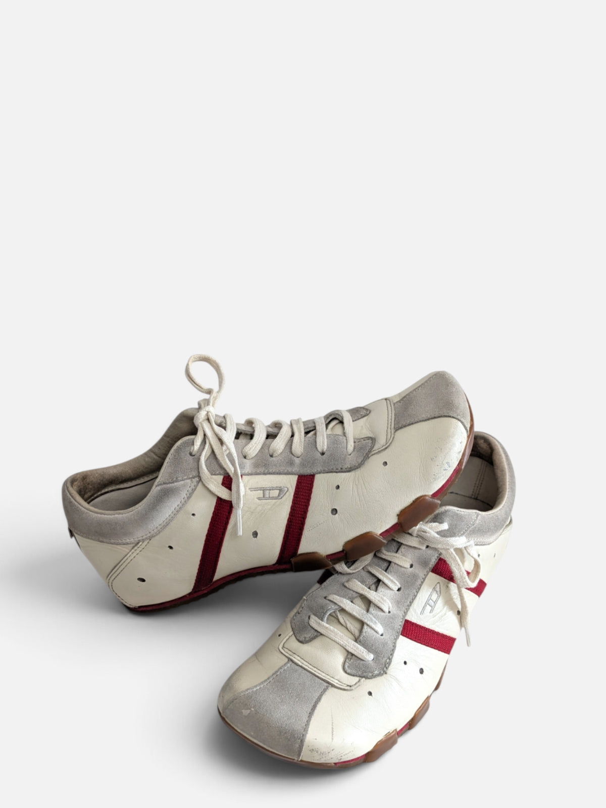Diesel off-white leather sneakers (2000s)