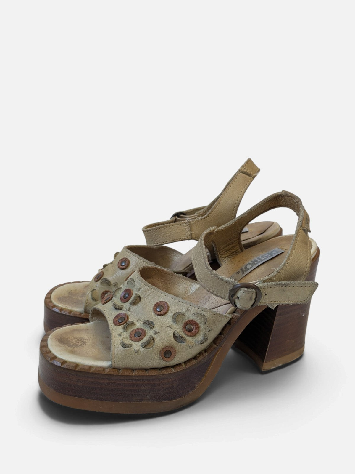 Destroy floral  chunky platform sandals (90s)