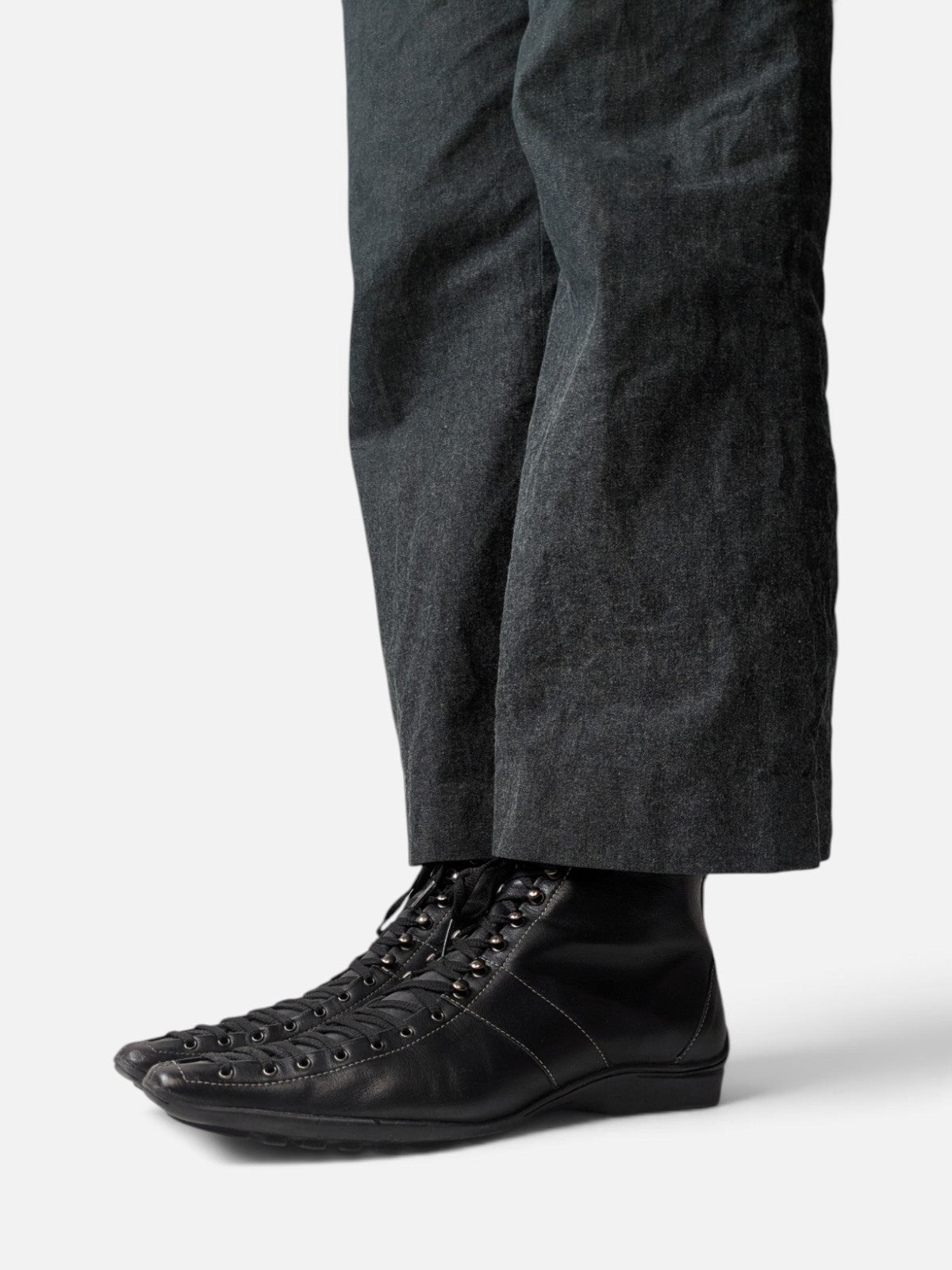 Lace-up pointy ankle boots (2000s)