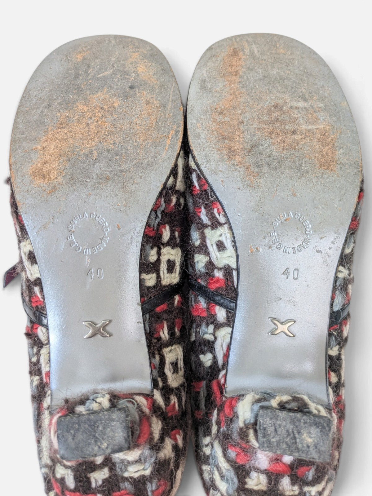 Muxart patterned heeled mary jane (90s)
