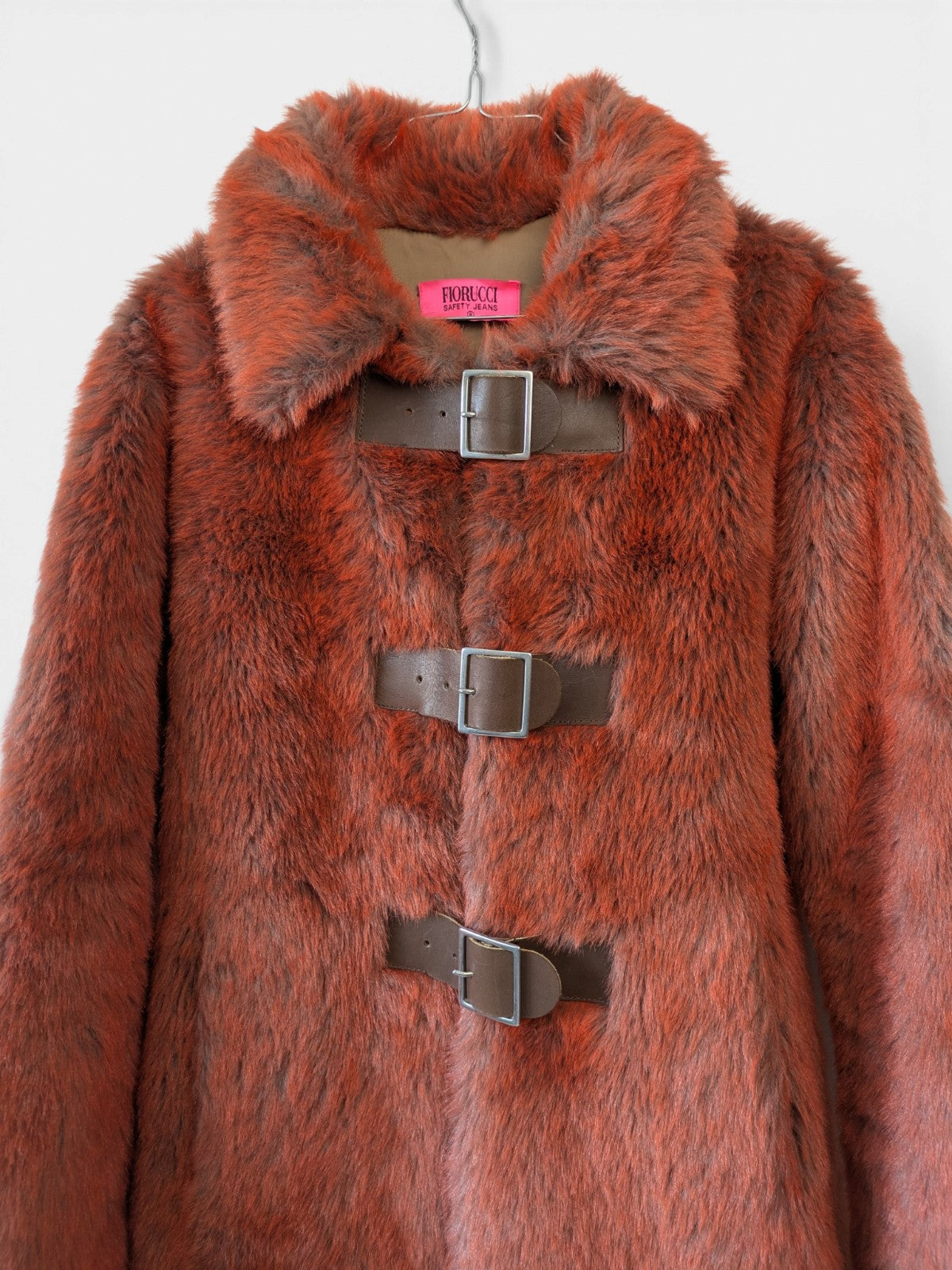 Fiorucci faux fur buckle coat (2000s)