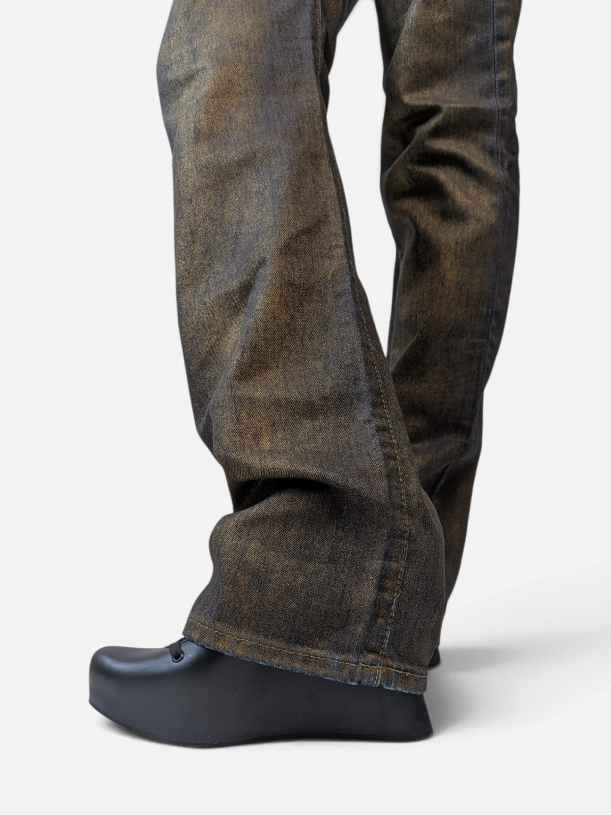 Replay coated gold denim bootcut jeans (2000s deadstock, new with tag)
