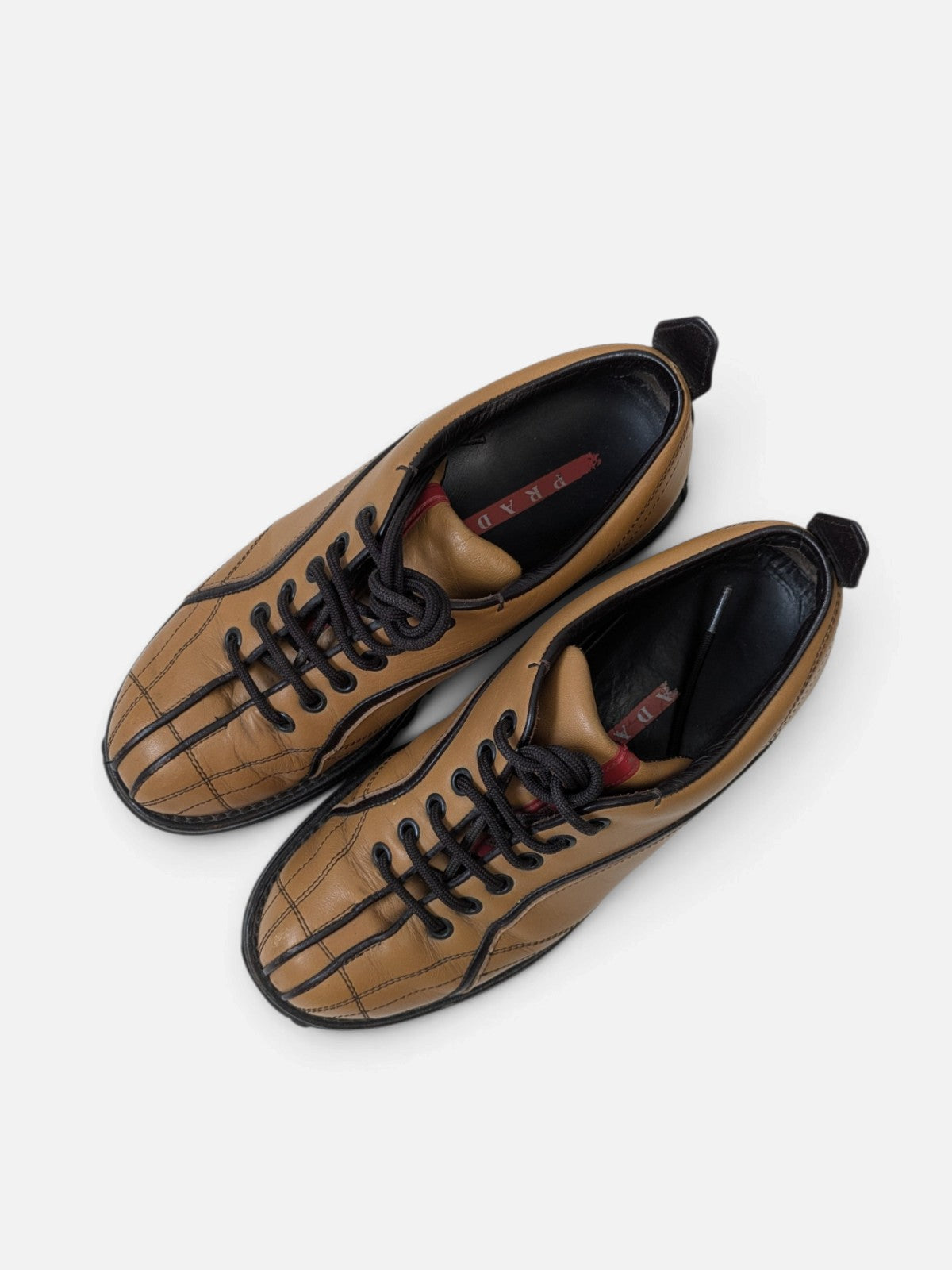 Prada bowling style lace-up shoes (2000s)