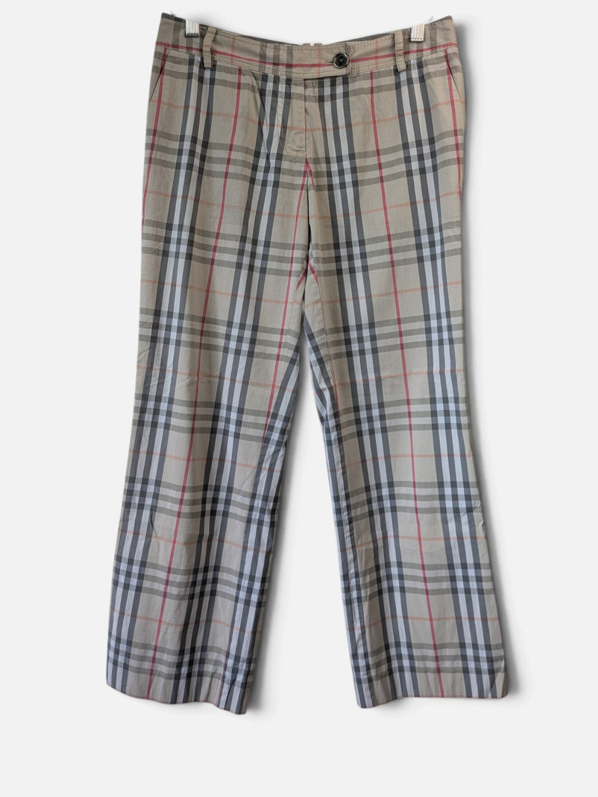 Burberry beige nova check pants (2000s)