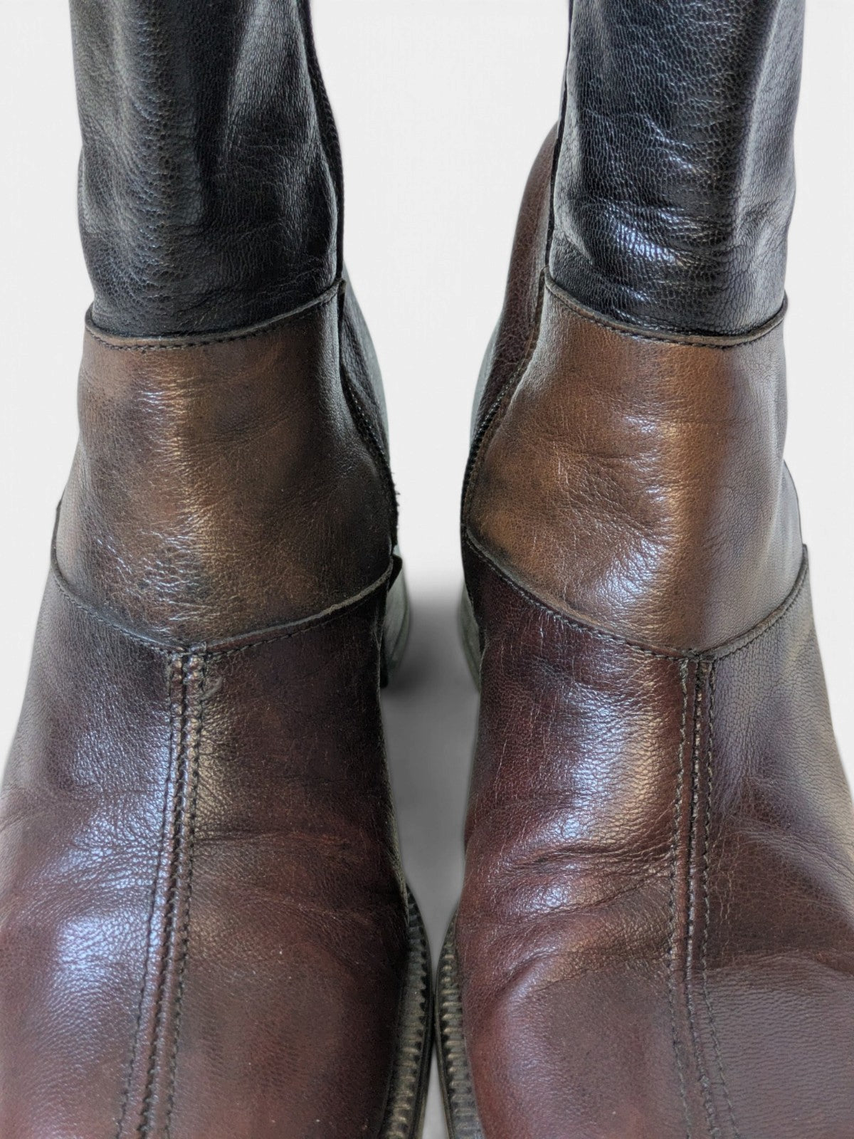 Patchwork leather ankle boots (90s)