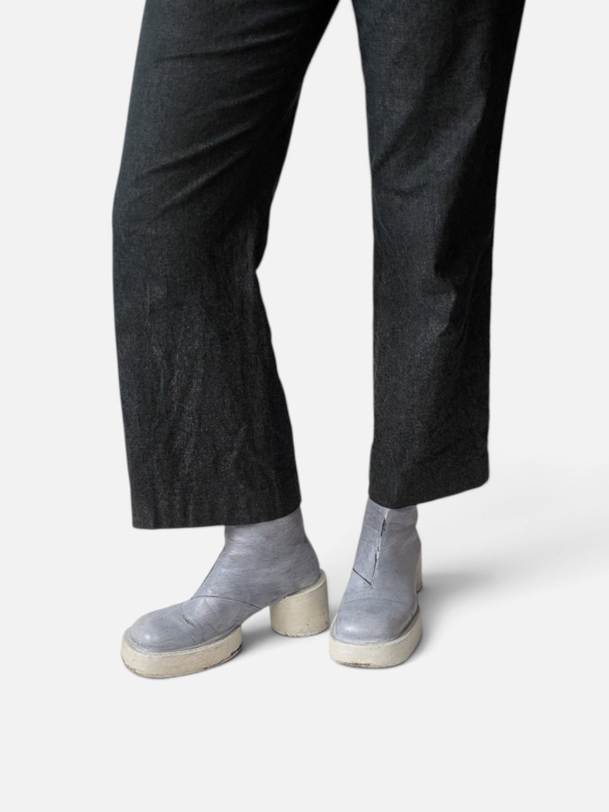 Maison Margiela bianchetto brushed leather boots (90s)