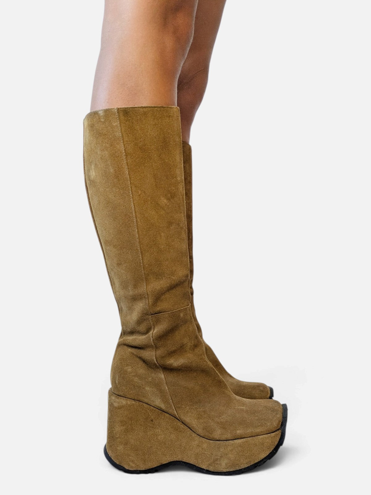 Luichiny suede platform wedge boots (90s)