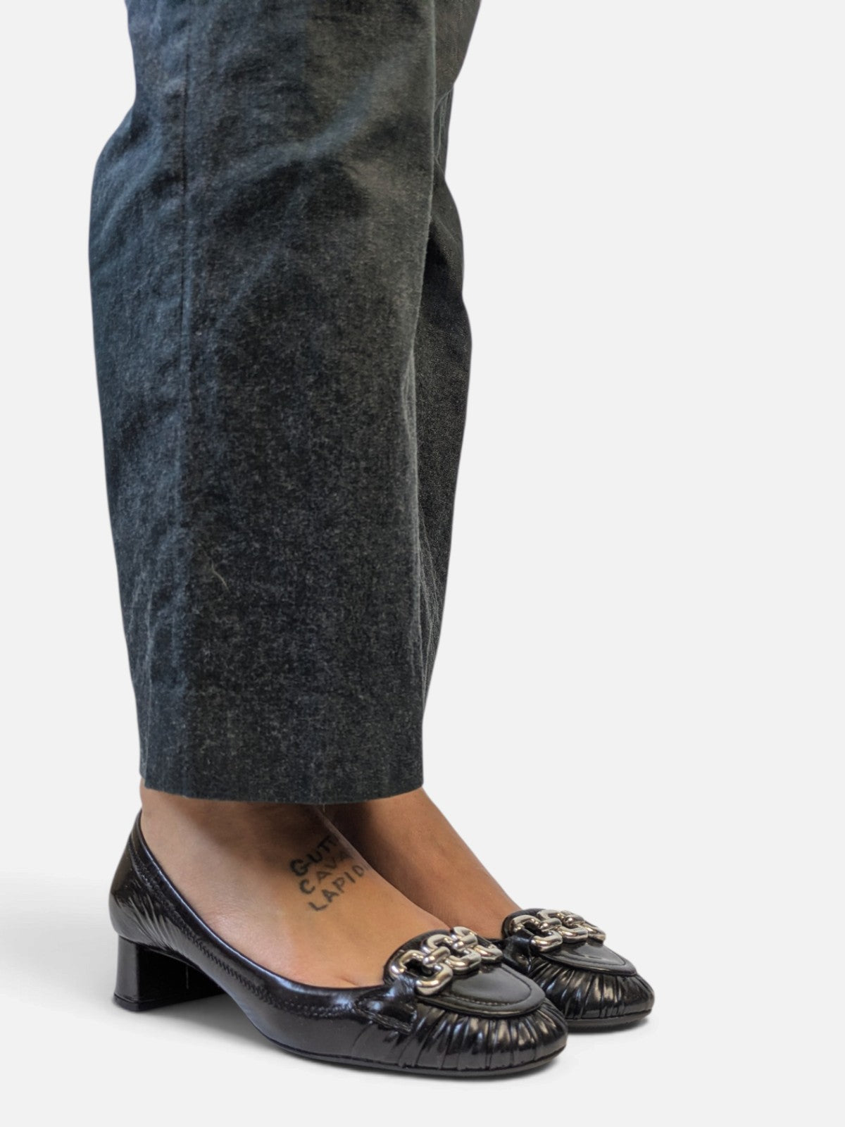Prada chain-link loafer pumps (2000s)