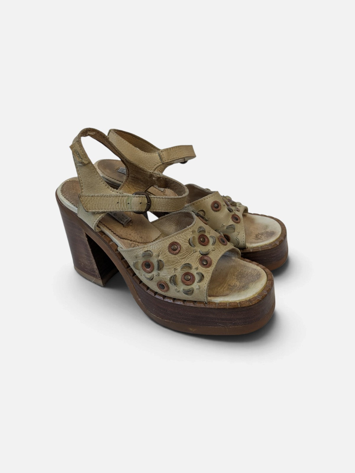 Destroy floral  chunky platform sandals (90s)