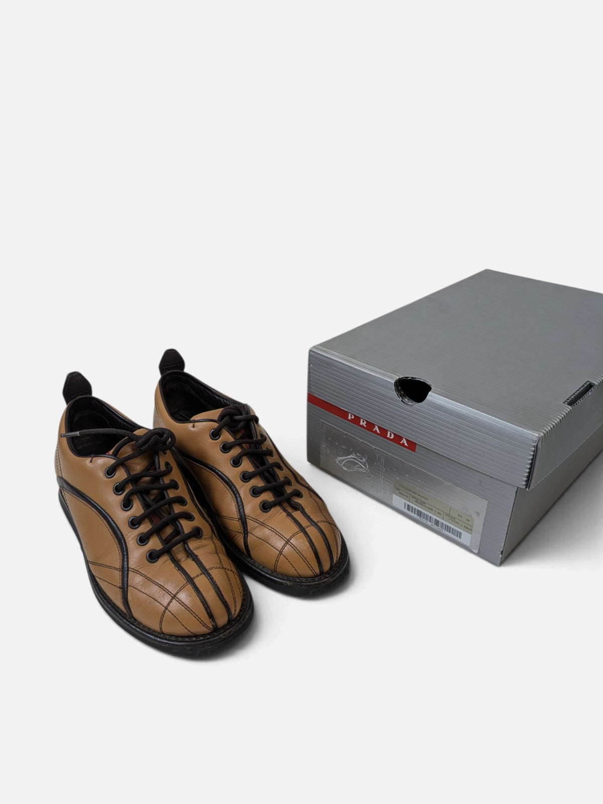 Prada bowling style lace-up shoes (2000s)