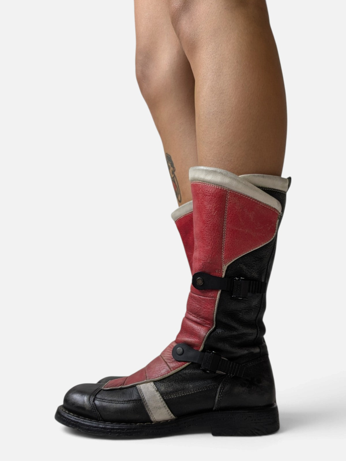 OxS cyber grunge biker boots (2000s)