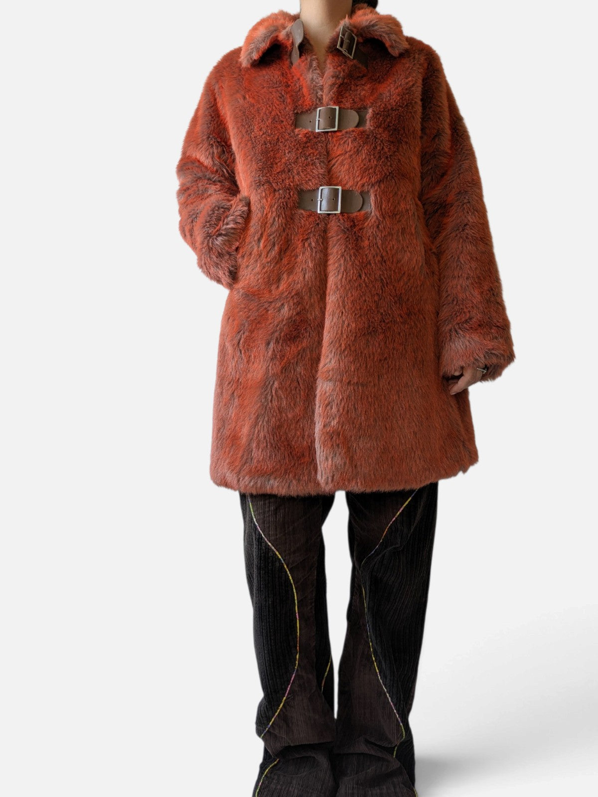 Fiorucci faux fur buckle coat (2000s)