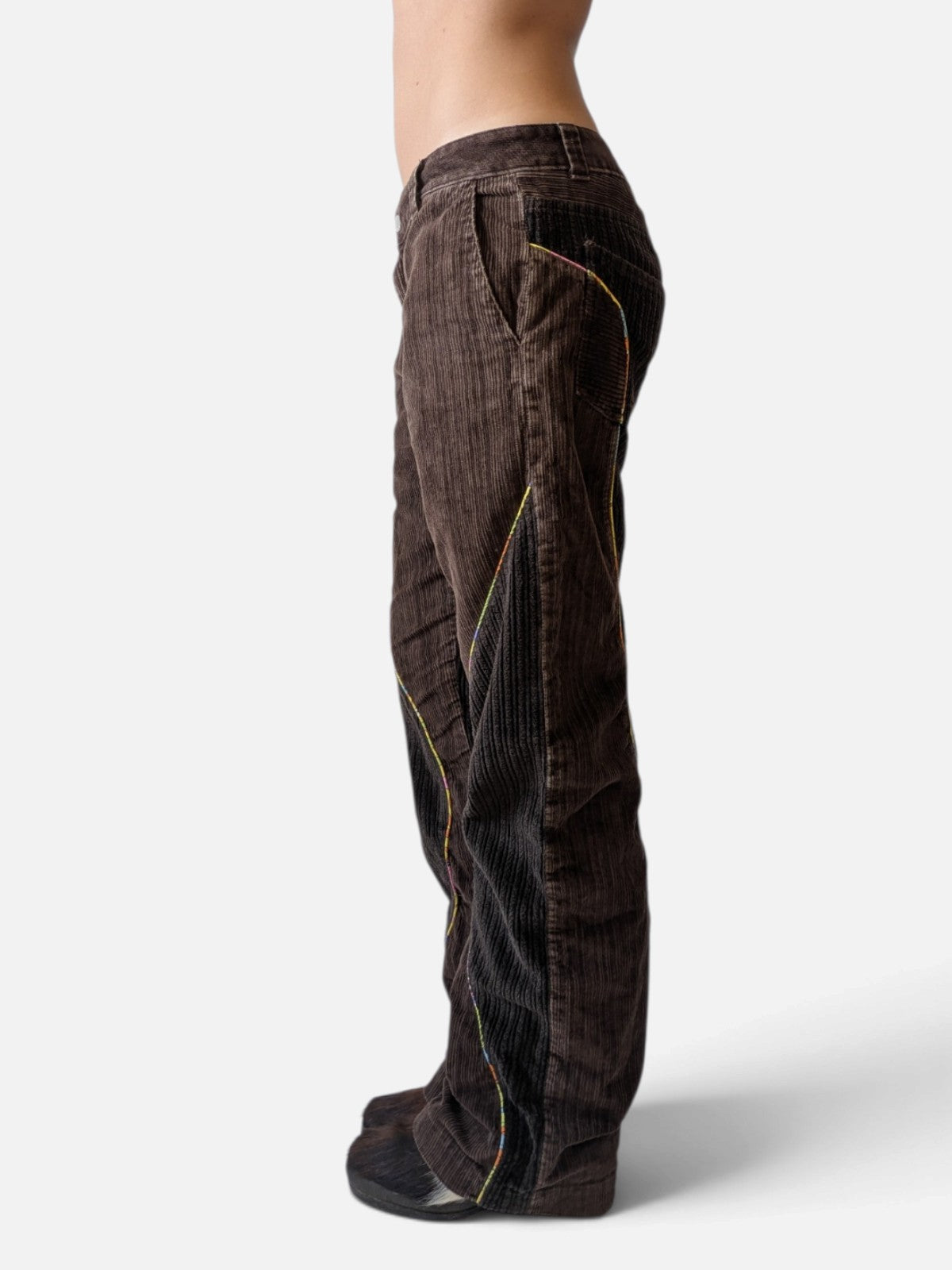 Miss Sixty two-tone corduroy trousers (2000s)