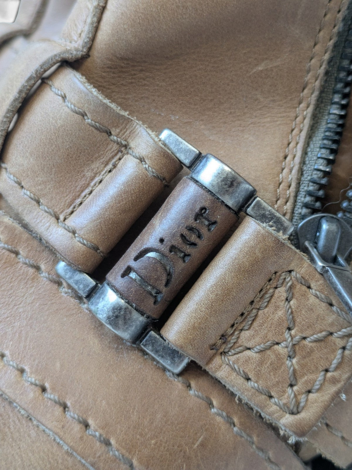 Christian Dior buckle biker boots (2000s/ John Galliano era)