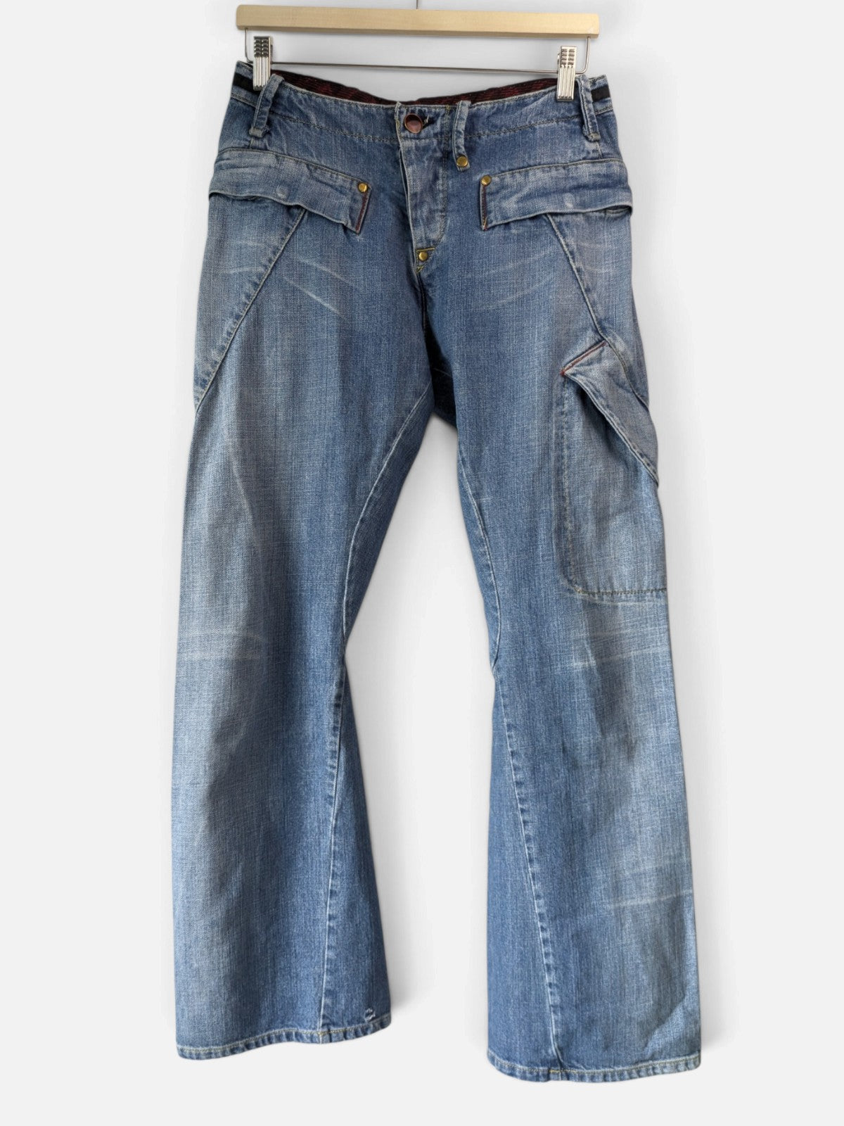 Levi's Engineered twisted-seam flare jeans (2000s)