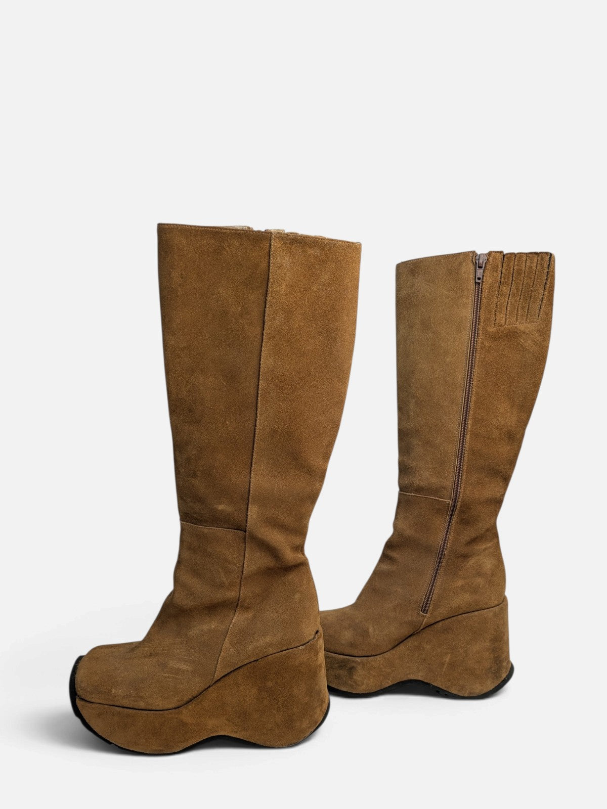 Luichiny suede platform wedge boots (90s)