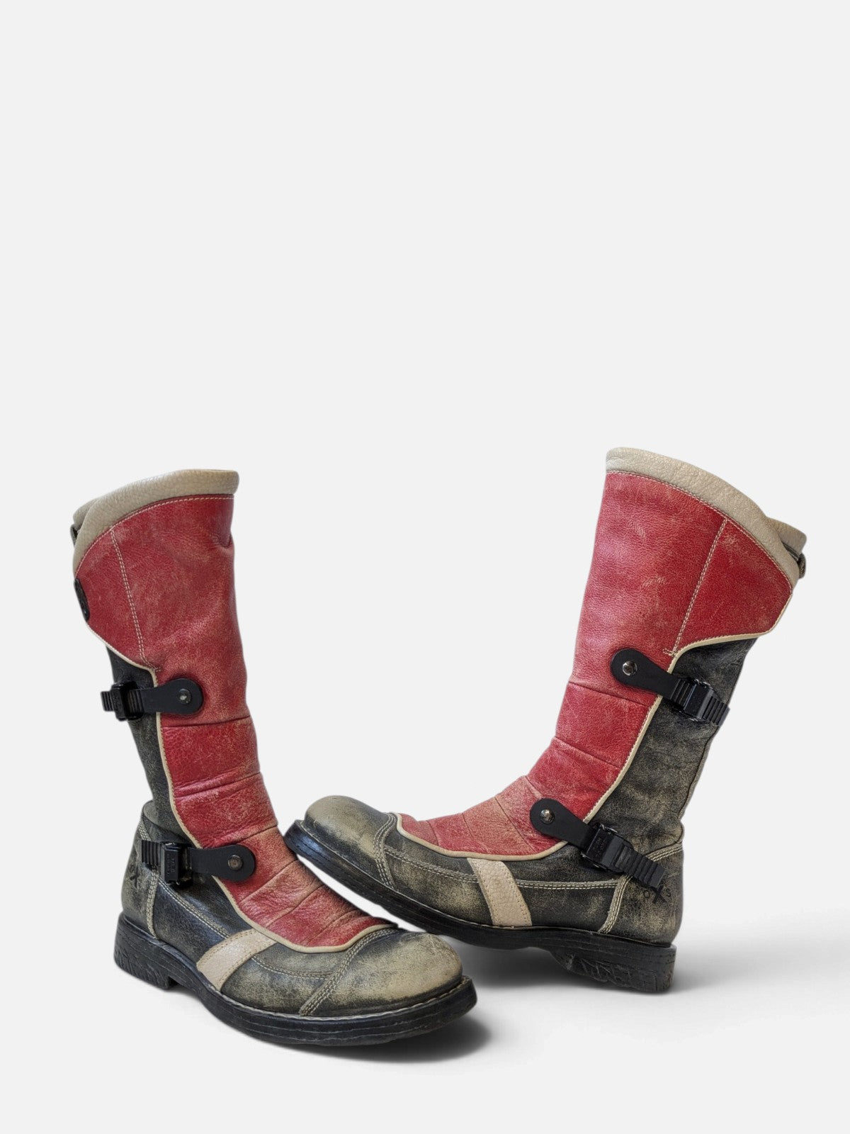 OxS biker grunge cyber boots (2000s)