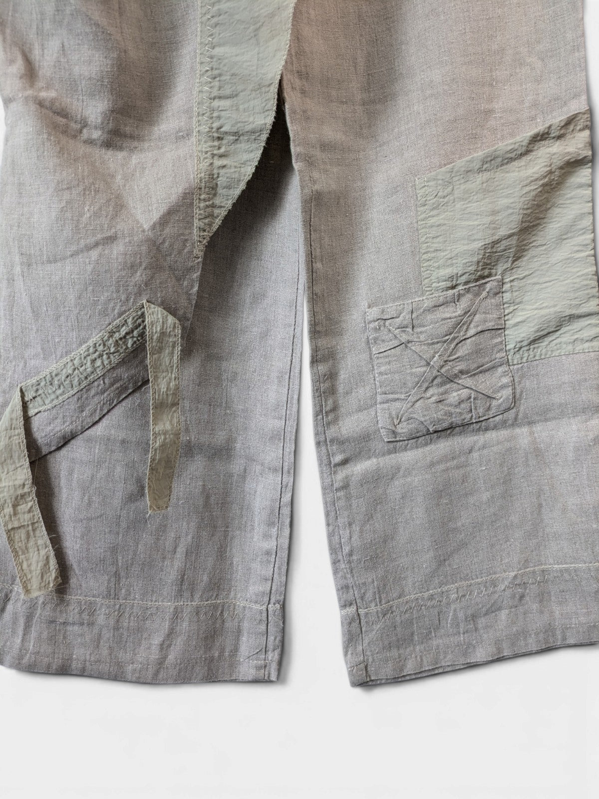 Wrap linen deconstructed pants (2000s)