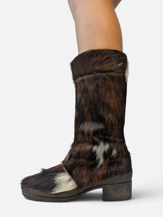 Fur après-ski snow boots (90s)