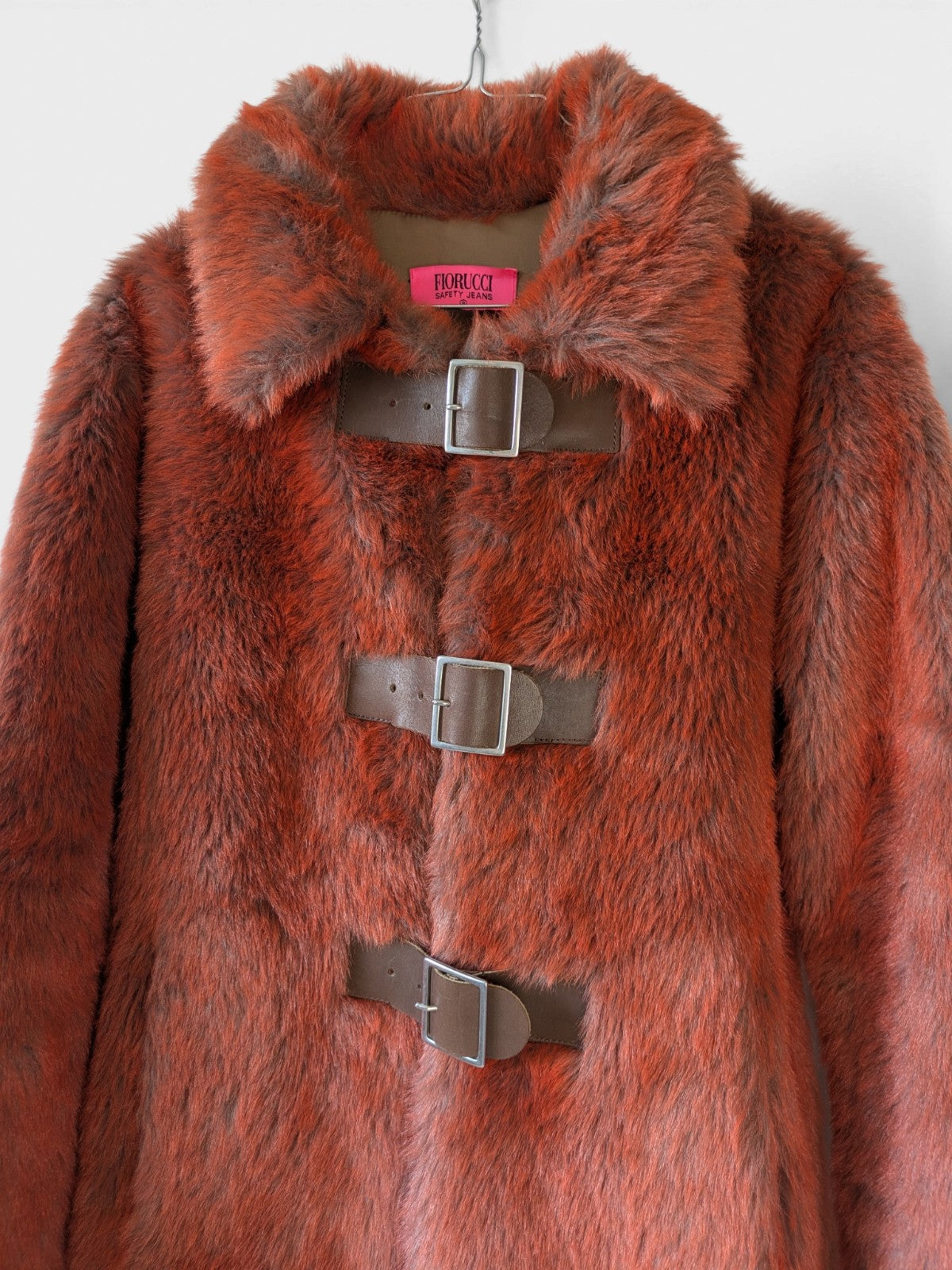 Fiorucci faux fur buckle coat (2000s)