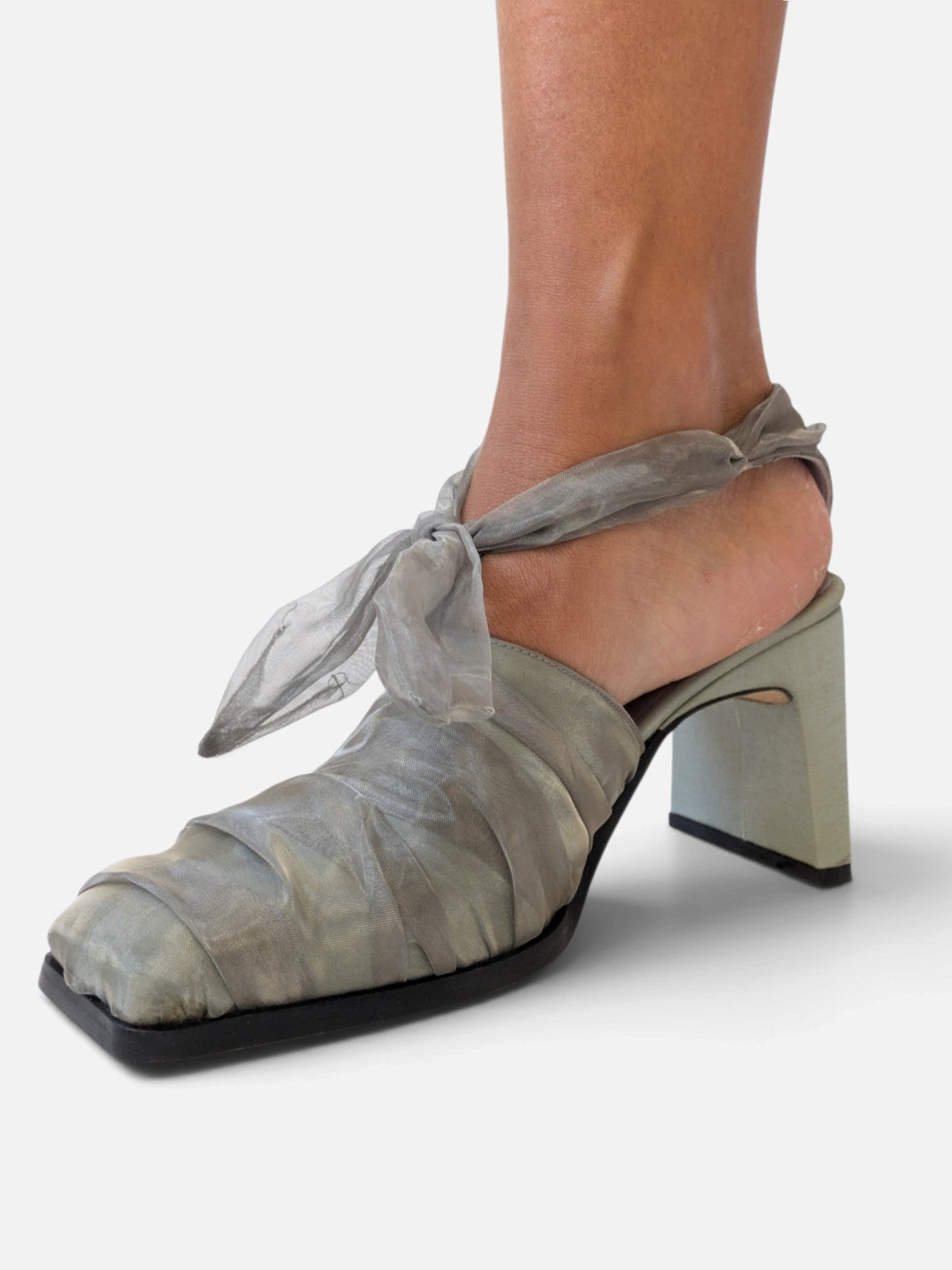 Muxart  satin-organza heels (2000s)