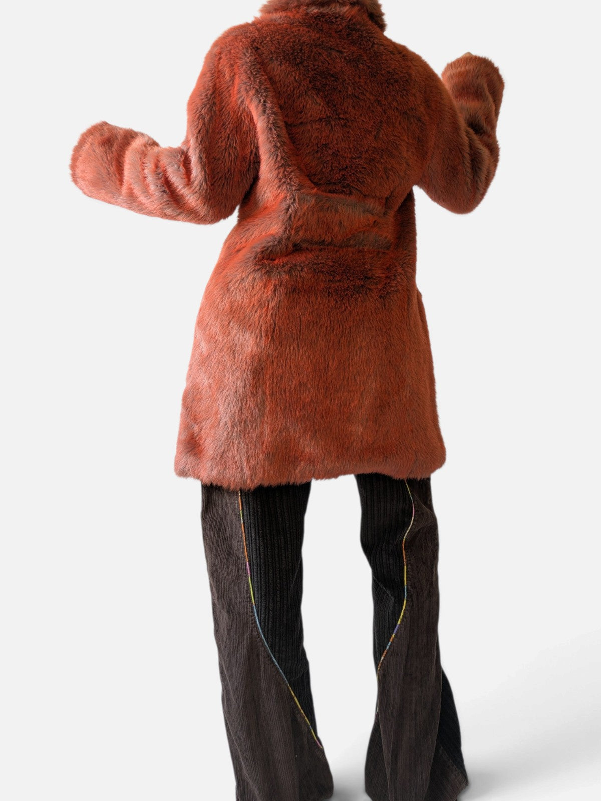 Fiorucci faux fur buckle coat (2000s)