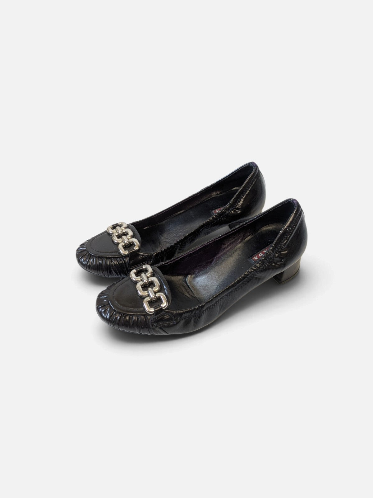 Prada chain-link loafer pumps (2000s)