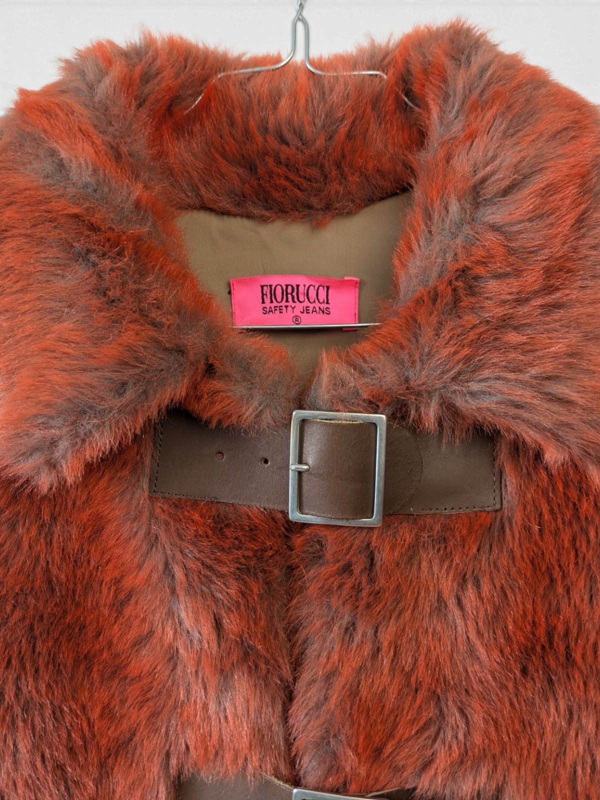 Fiorucci faux fur buckle coat (2000s)
