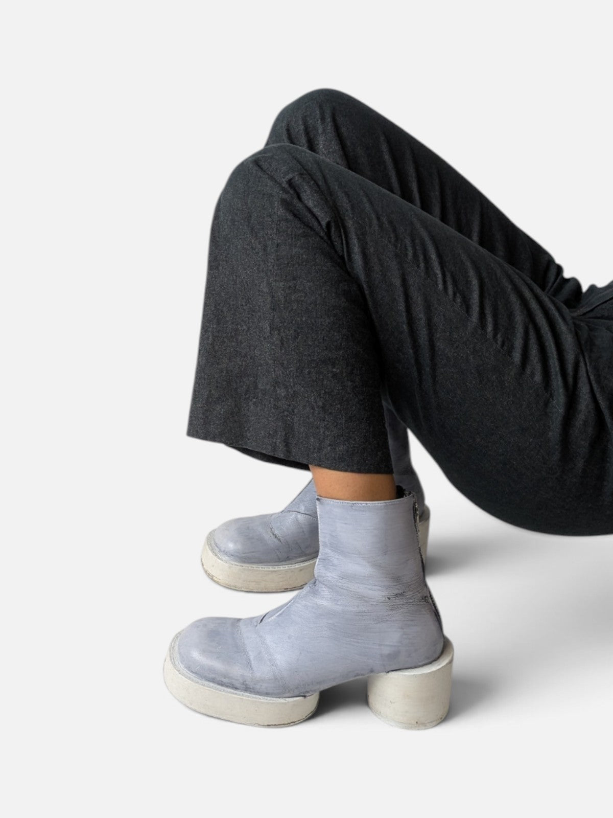 Maison Margiela bianchetto brushed leather boots (90s)