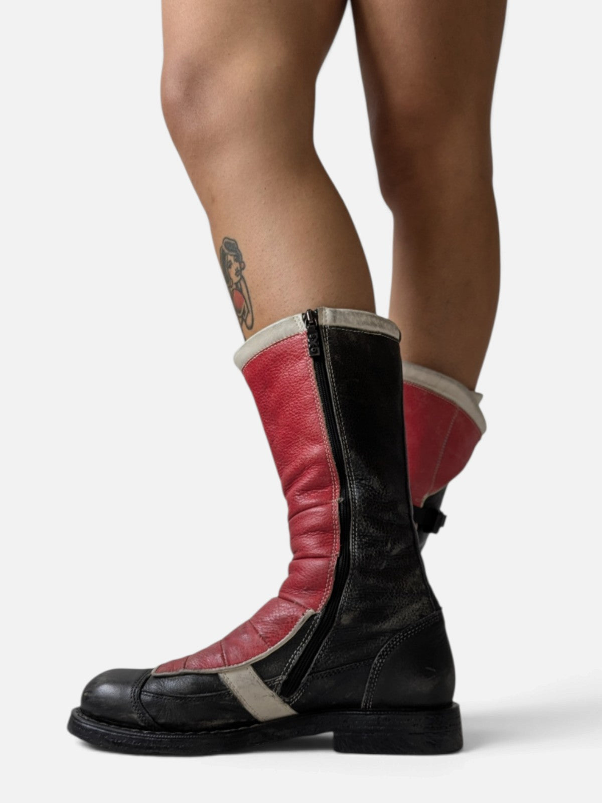 OxS cyber grunge biker boots (2000s)