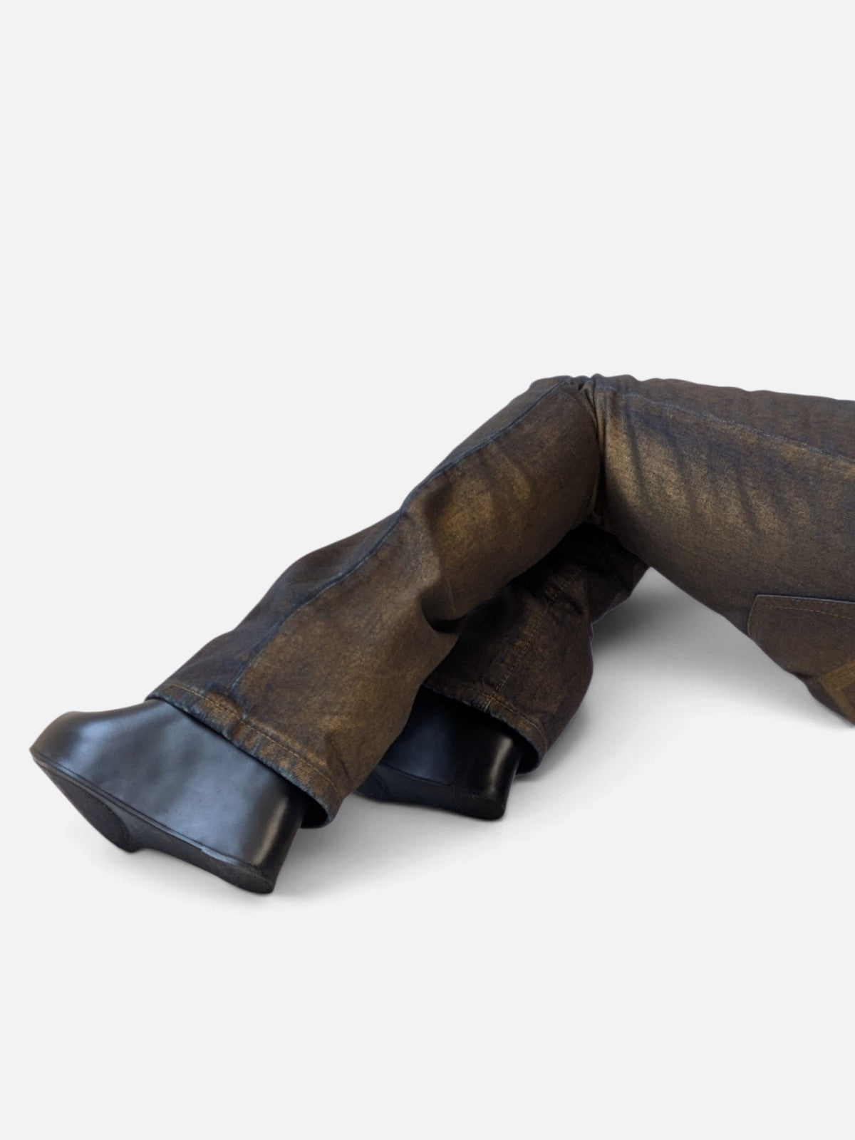 Replay coated gold denim bootcut jeans (2000s deadstock, new with tag)