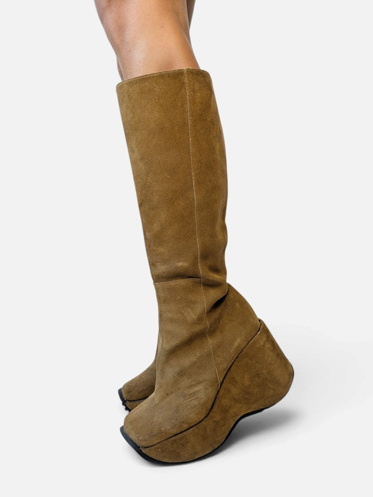 Luichiny suede platform wedge boots (90s)