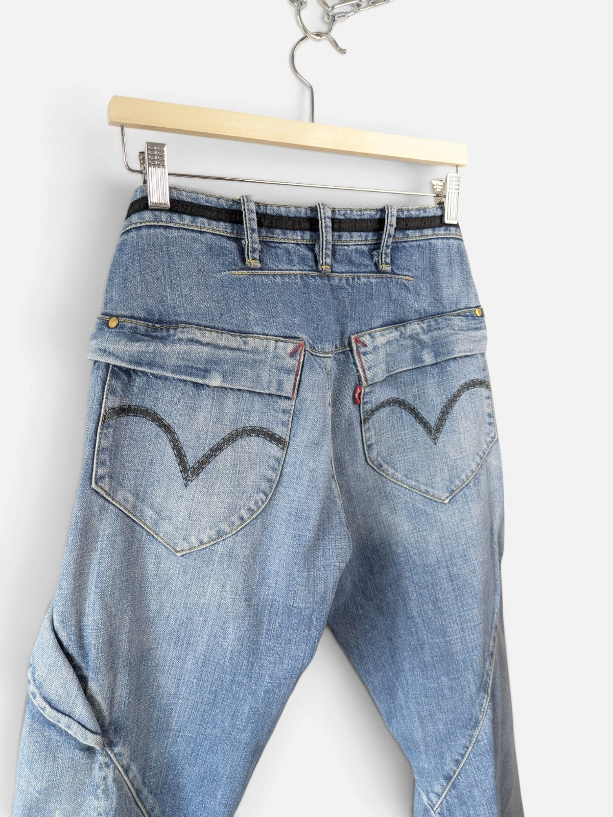 Levi's Engineered twisted-seam flare jeans (2000s)