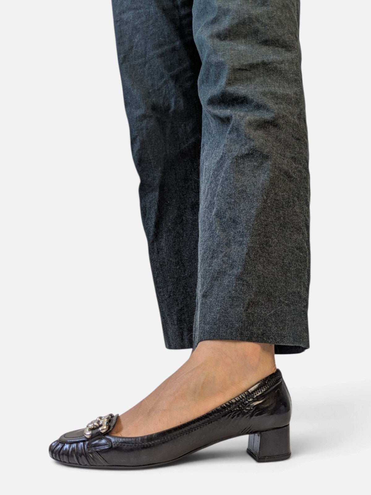 Prada chain-link loafer pumps (2000s)