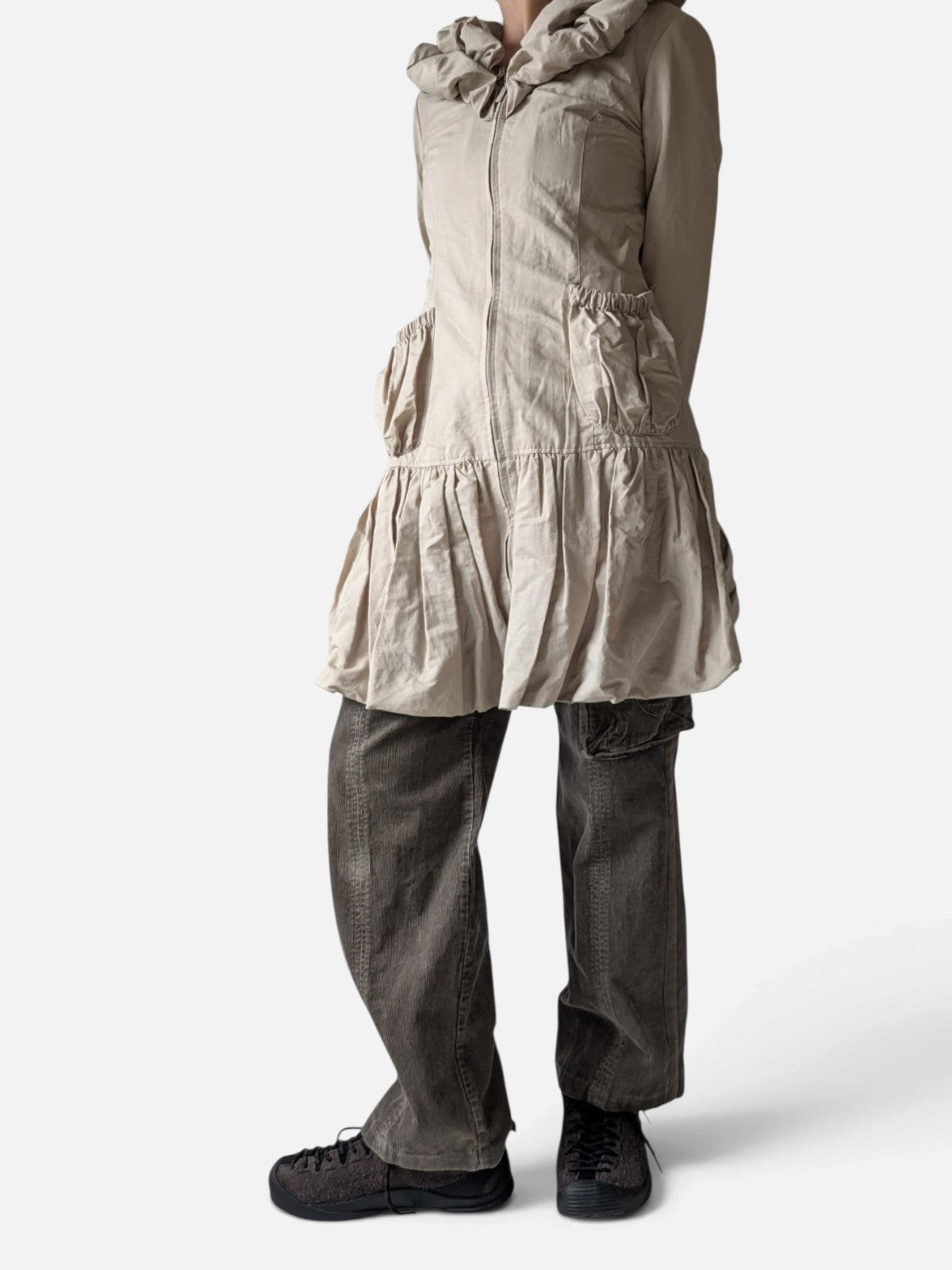 Low waist corduroy cargo trousers (2000s)