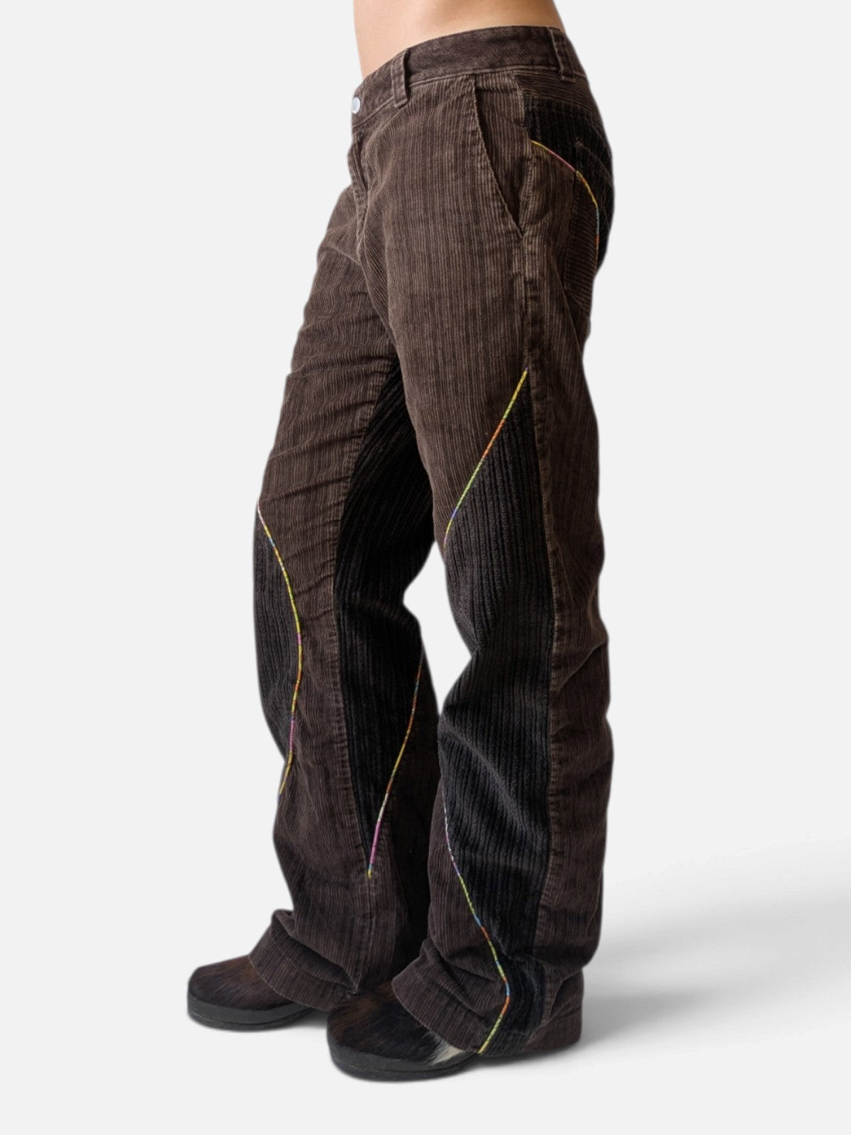 Miss Sixty two-tone corduroy trousers (2000s)