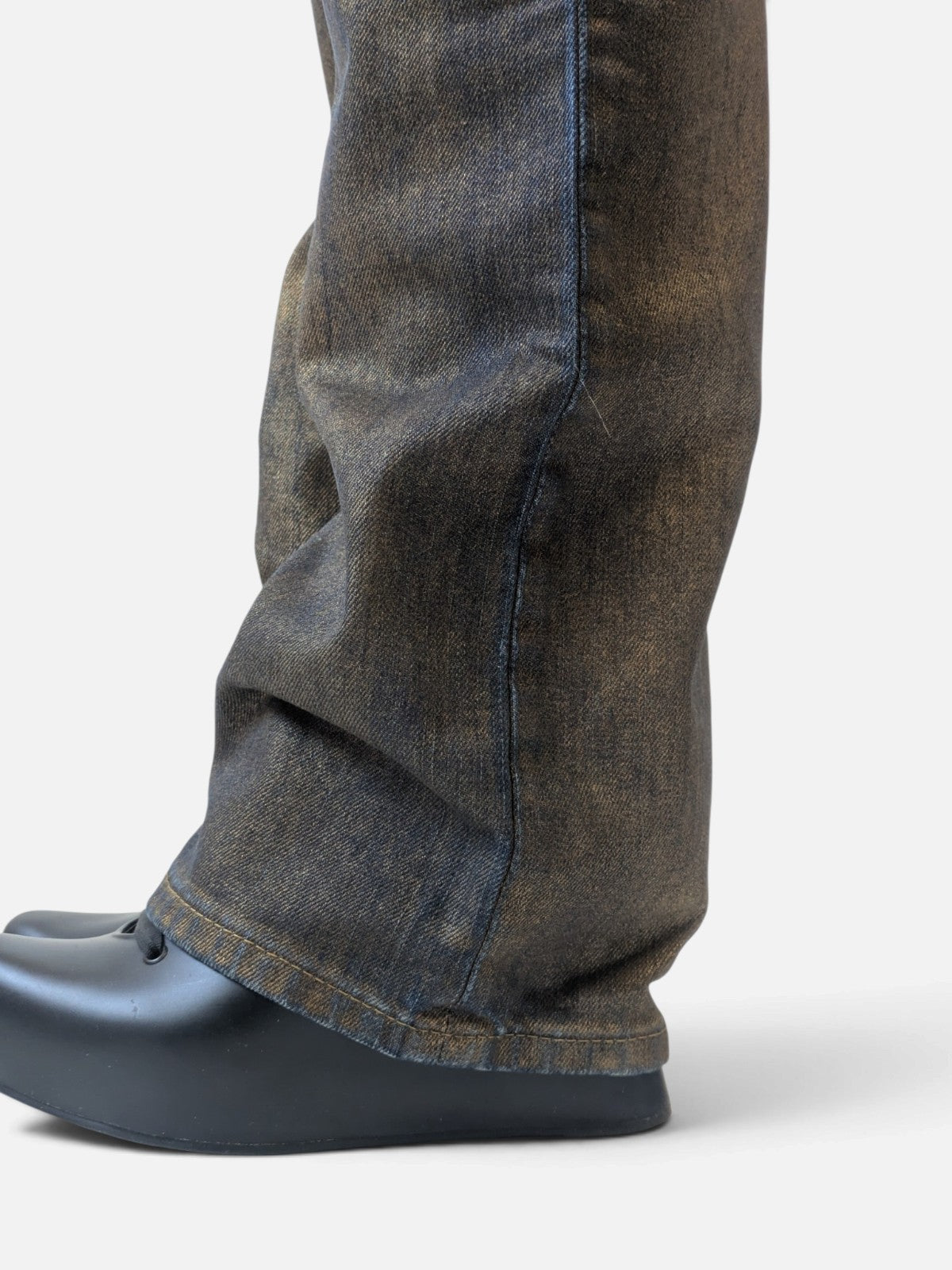 Replay coated gold denim bootcut jeans (2000s deadstock, new with tag)